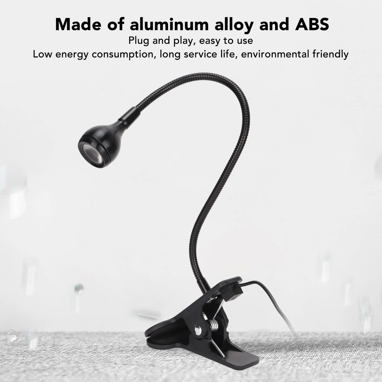 Lampa do utwardzania klejem UV, Przenośne, elastyczne lampy LED 360 ° USB 3W, koraliki UV z gęsią szyją i zaciskiem, Mini lampka biurkowa do paznokci żelowych, naprawy telefonów, wykrywania