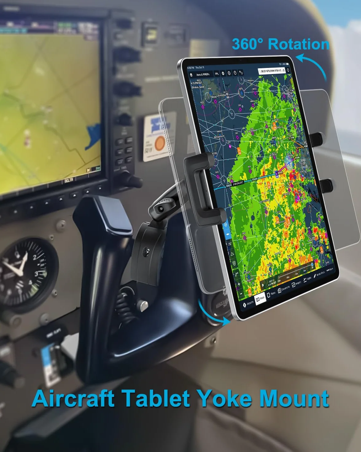 Uchwyt na tablet dla pilotów samolotów, metalowy zacisk ramienia regulacyjnego do iPada
