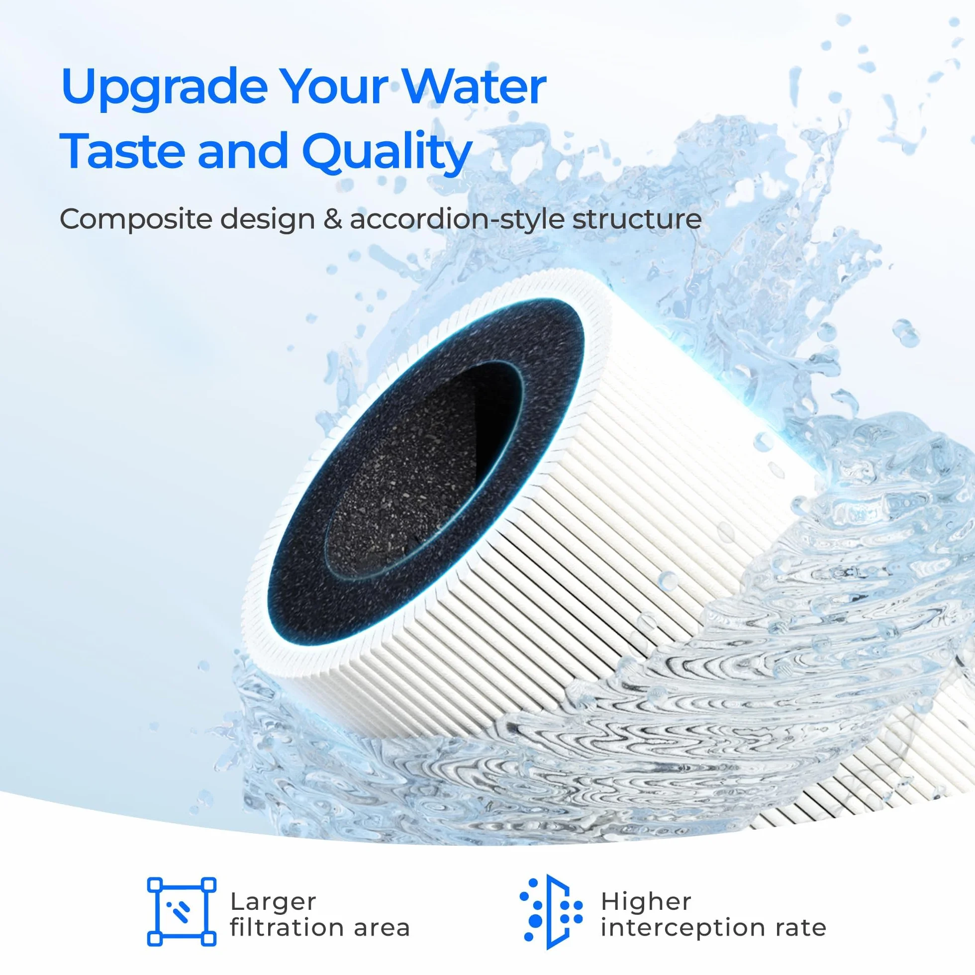 Waterdrop Filtr WD-F2, zamiennik dla systemu odwróconej osmozy WD-X8, żywotność 6 miesięcy