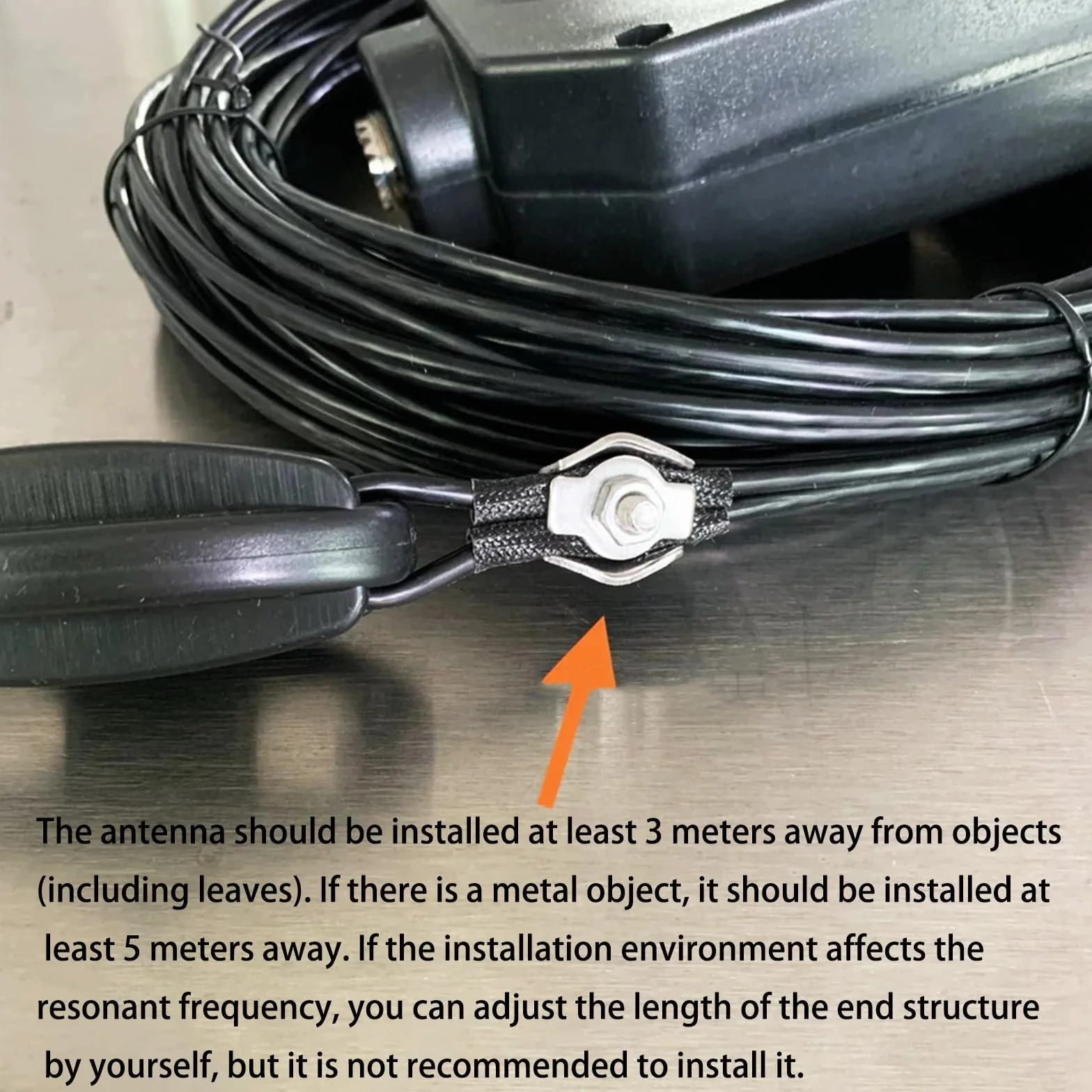 JYR8010-150W End Fed Half Wave Antenna 8-pasmowa 80 m – 10 m EFHW HF Shortwave 3,5-29,7 MHz z 1:64 Balun 150 W Multiband Long Wire Antenna do radia Ham Radio Nie wymaga tuningu