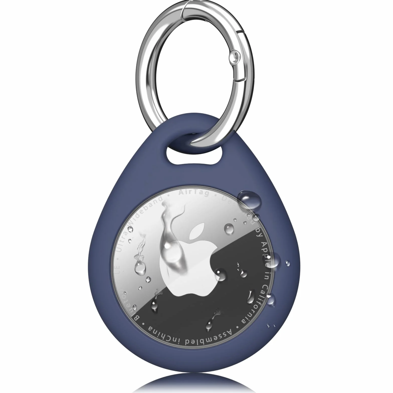 Mugust etui ochronne do Apple AirTag z brelokiem, niebieskie
