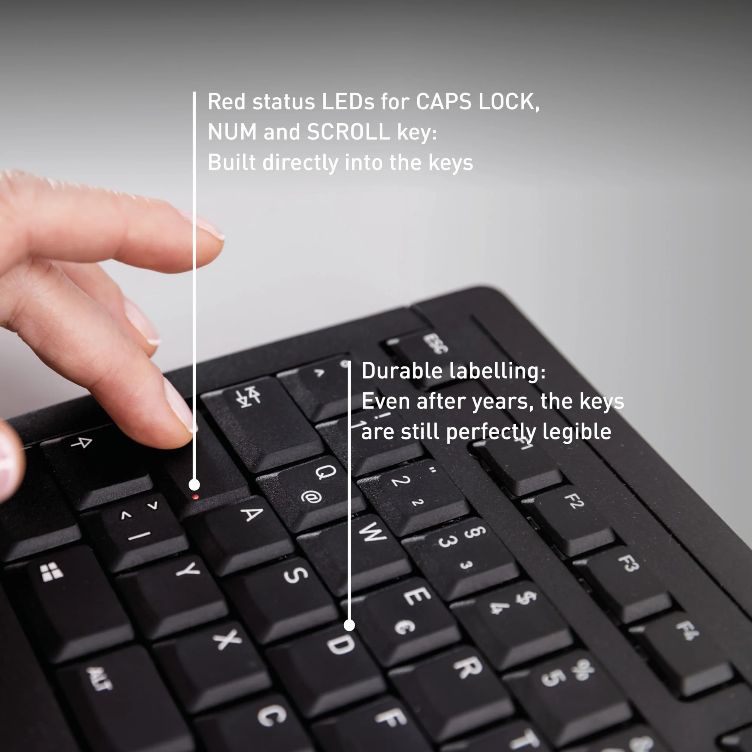 CHERRY STREAM KEYBOARD Klawiatura Przewodowa Układ Niemiecki QWERTZ Cichy Czarny