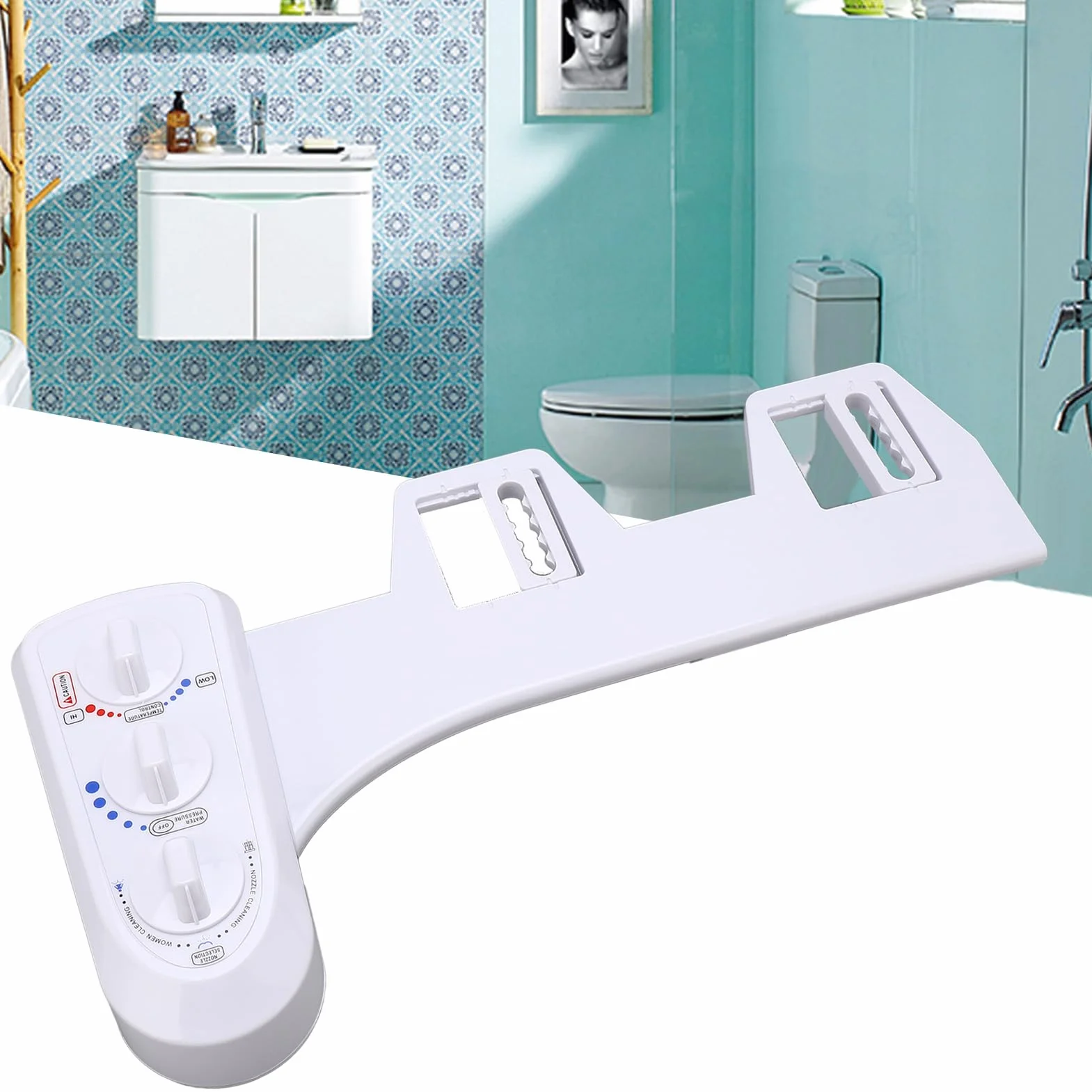 Bidet z ciepłą wodą z Dwiema Samoczyszczącymi Dyszami, Strumieniem Gorącej Wody, Samoczyszczącymi Dyszami dla Lepszej Higieny, Bidet