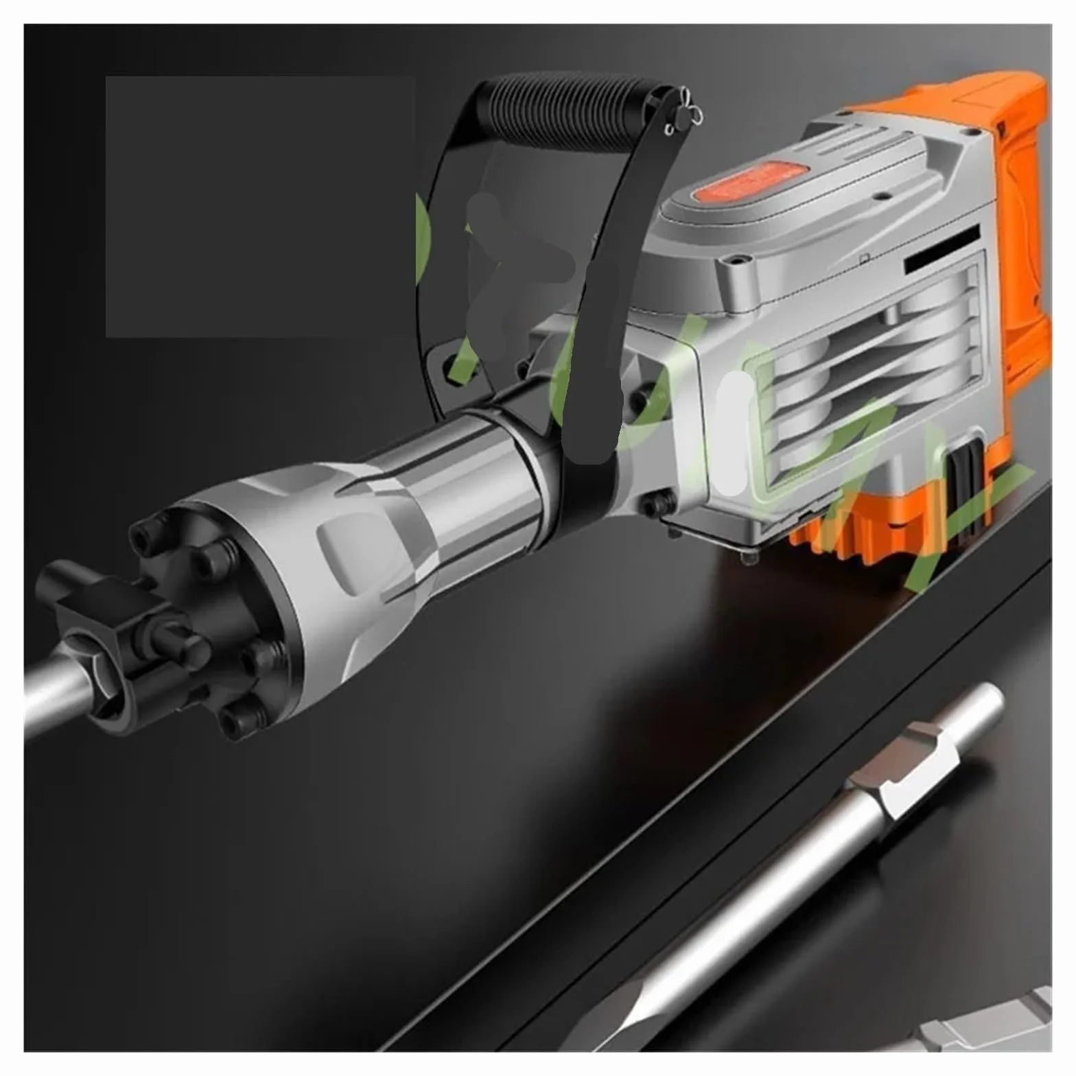 Młot wyburzeniowy Elektryczny młot udarowy Heavy Duty 1500W/1600W do betonu, 3 sztuki dłut, bity mielenia, walizeczka(95)