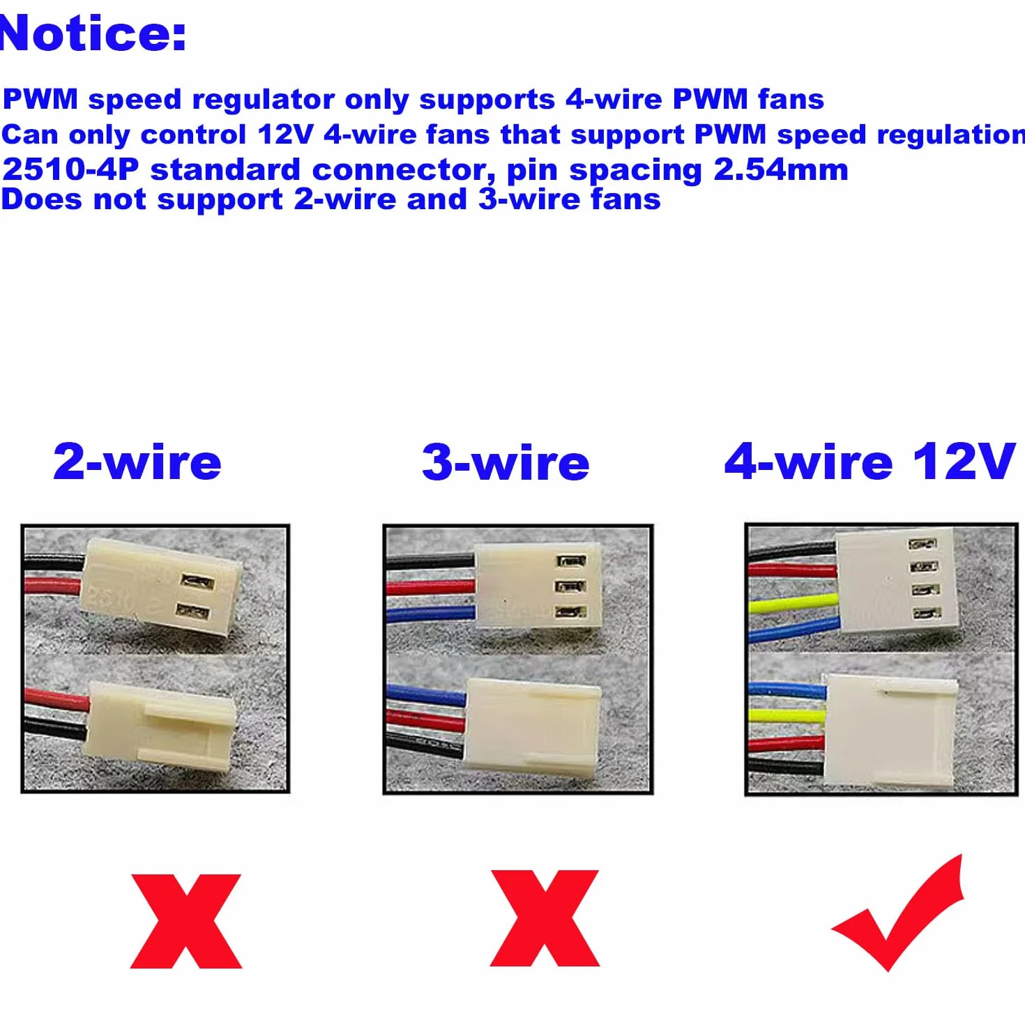 RUNCCI-YUN 1 opakowanie Regulator prędkości wentylatorów PWM, 3 porty pinowe, DC 0-12V 4 przewody 4P PC CPU 4 kanały Regulator prędkości wentylatorów przełącznik do obudowy PC