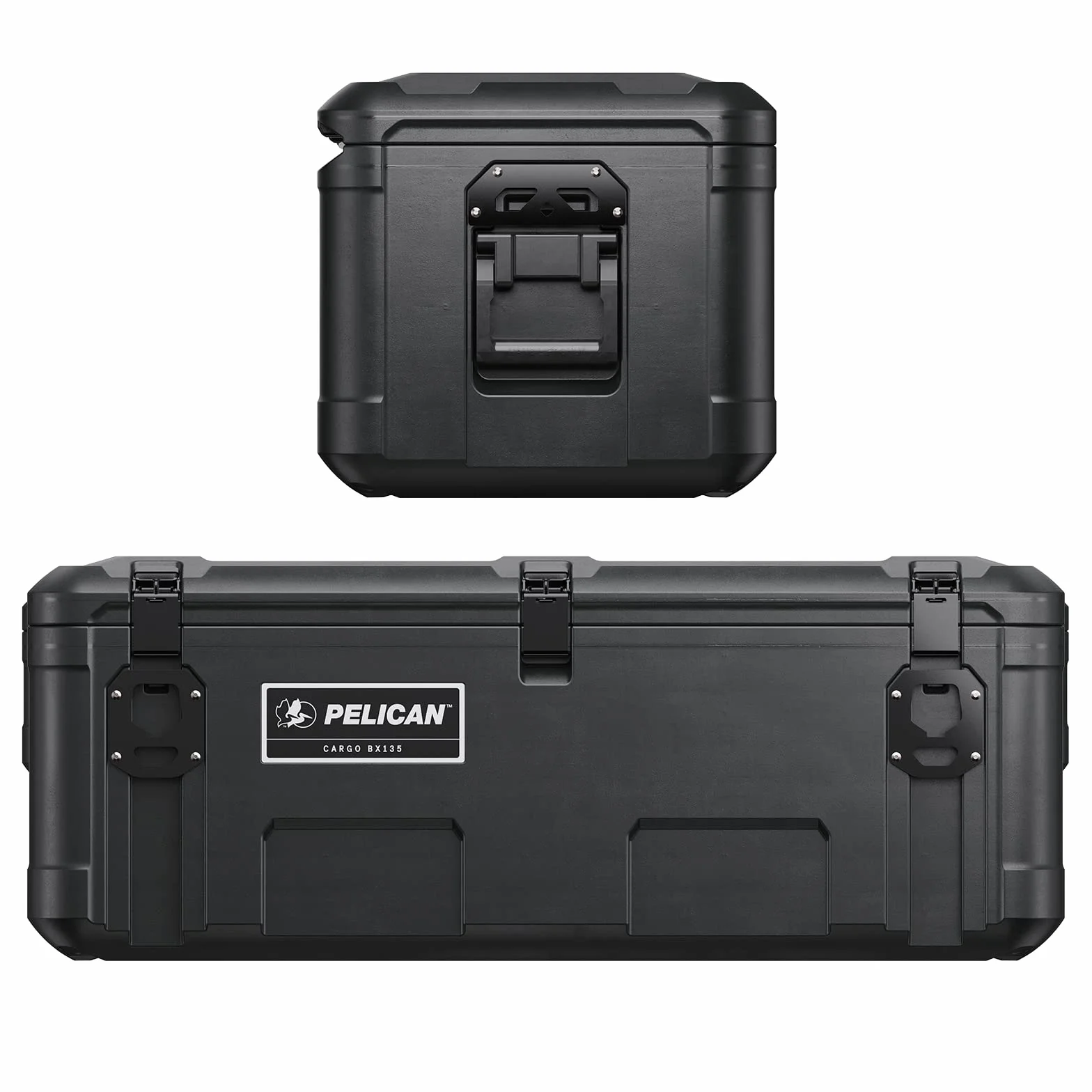 Pelican Cargo Case BX135 skrzynka narzędziowa do ciężarówki, bagażnik dachowy i łóżko ciężarówki, pokrowiec Overland, wodoodporny schowek do użytku na zewnątrz (czarny), czarny -, Cargo