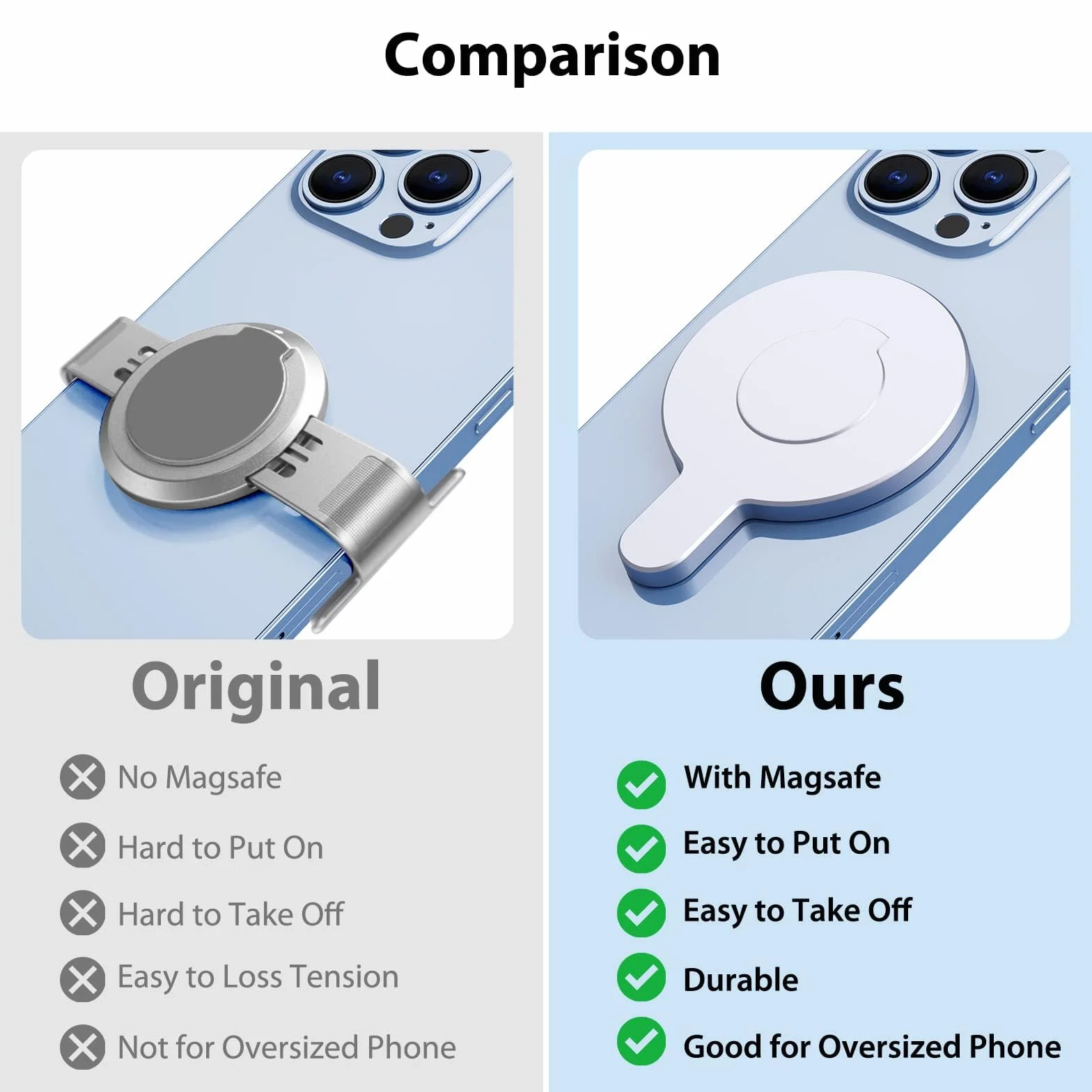 DJI Magnetyczny uchwyt zaciskowy pierścieniowy do Magsafe OM 6 OM 5 OM 4 OM 4 SE Adapter Mount kompatybilny ze stabilizatorem Osmo Gimbal