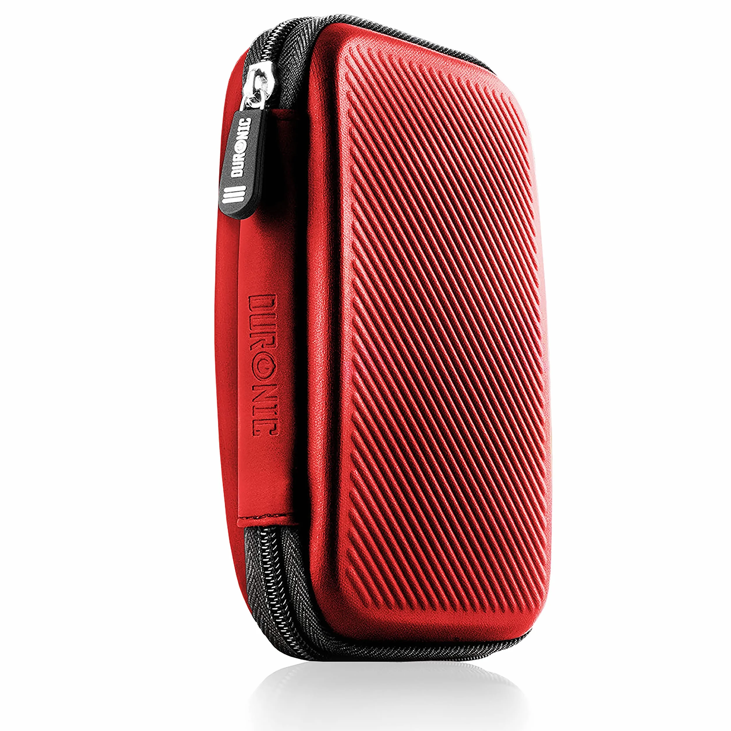 Duronic Etui na dysk twardy HDC2/RD czerwony przenośne EVA na zewnętrzny dysk twardy i kable odpowiednie dla Western Digital Toshiba Buffalo Hitachi