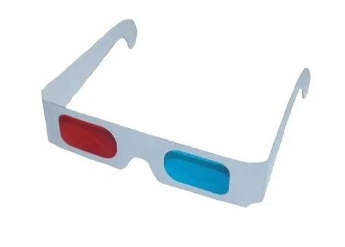 Okulary 3D anaglify szkła czerwone/cyjan KT