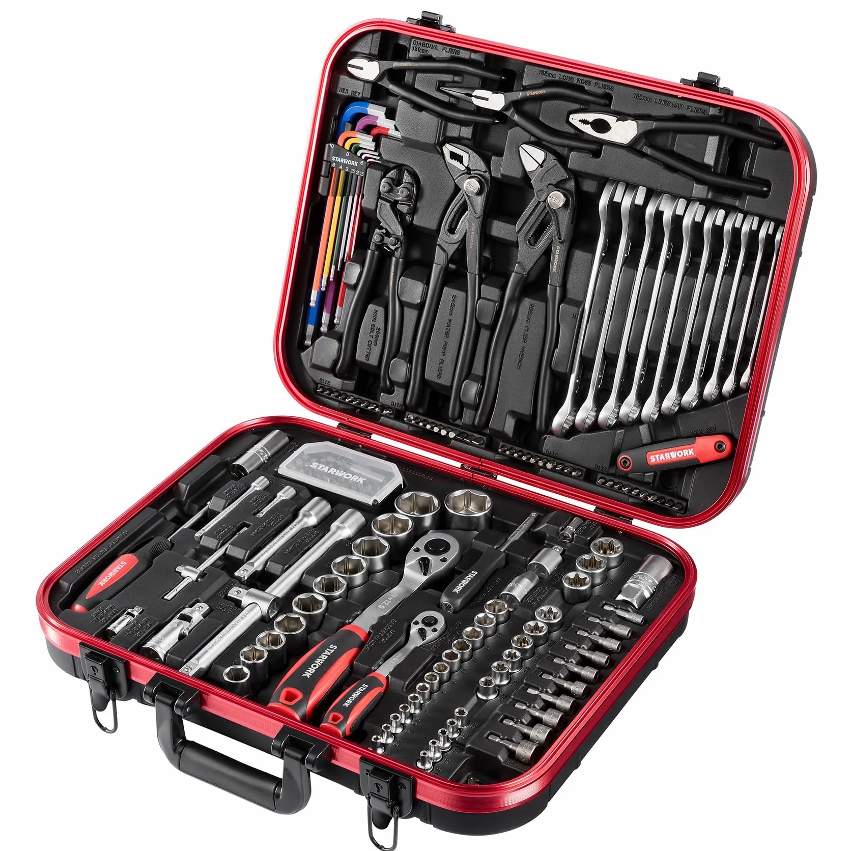 STARWORK TRUE MECHANIC 169-częściowy zestaw narzędzi mechanicznych, profesjonalny, metryczny