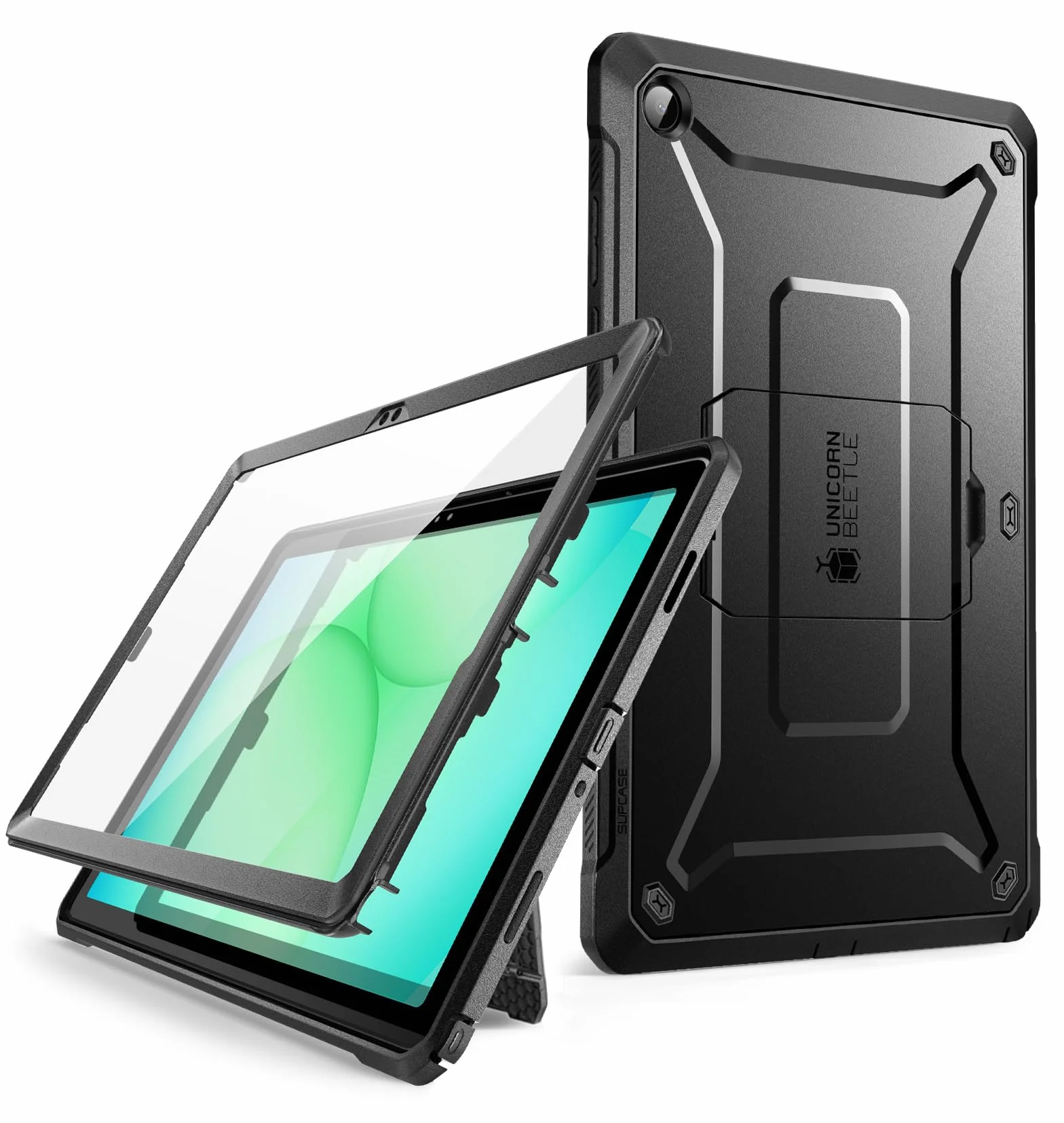SUPCASE Etui Samsung Galaxy Tab A11 Plus Unicorn Beetle Pro wbudowana osłona ekranu wytrzymały pokrowiec ochronny czarny