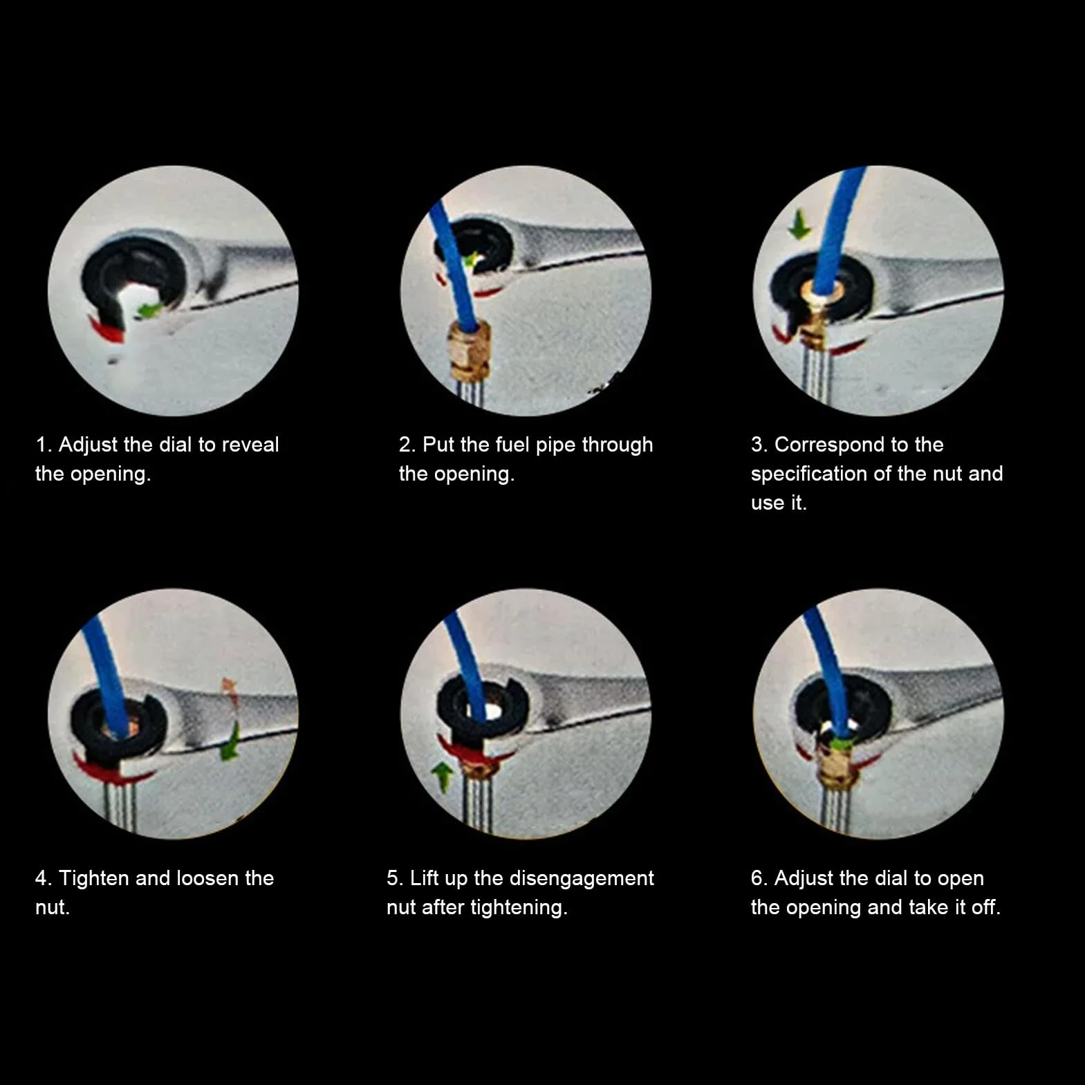 4-częściowy Zestaw Metrycznych Kluczy do Nakrętek Kielichowych Klucze Liniowe Klucze do Rur 10Mm 12Mm 14Mm 17Mm z Mechanizmem Zapadkowym do Nakrętek Przewodów Hamulca Paliwowego
