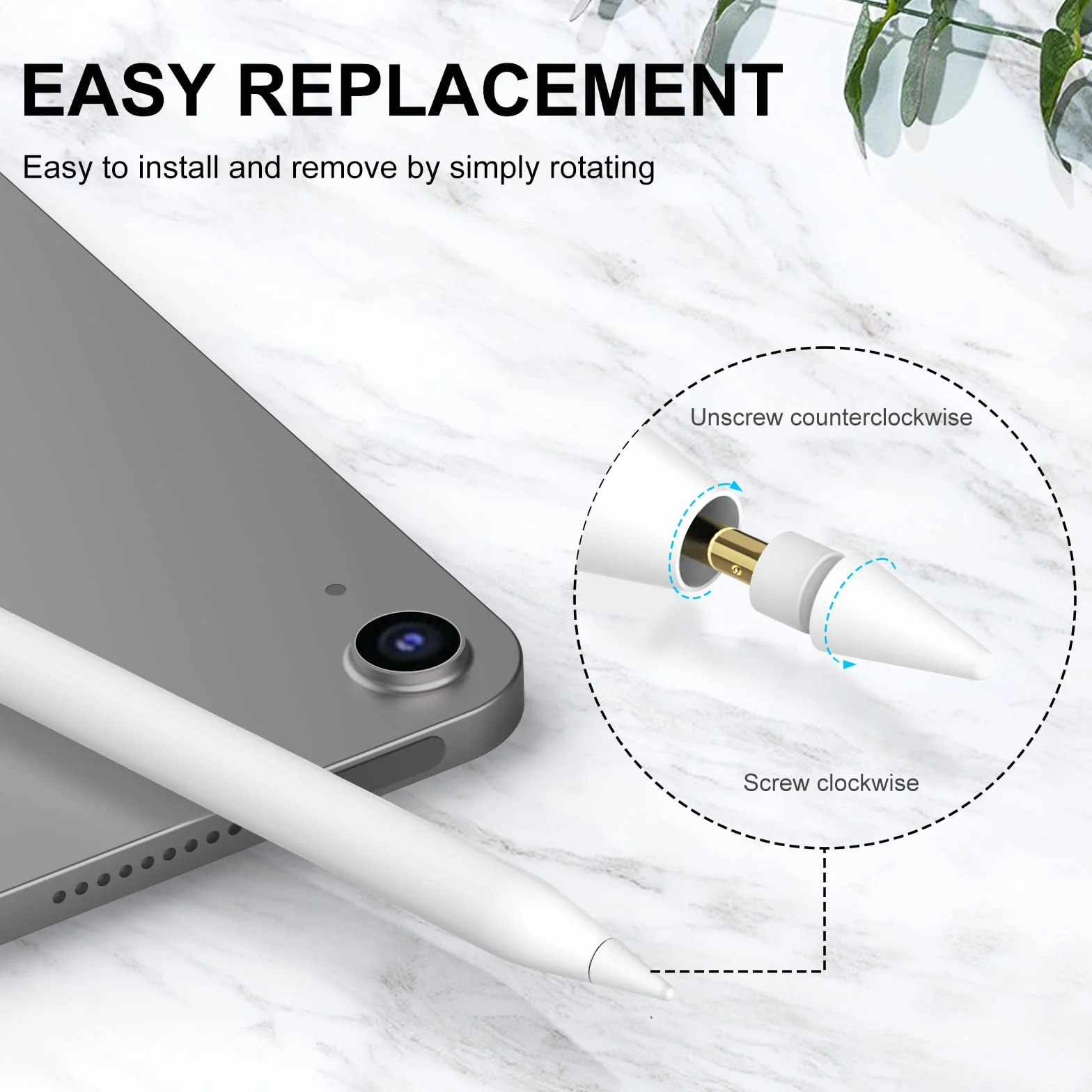 Końcówki zamienne do Apple Pencil 1/2/Pro Generation 4 sztuki