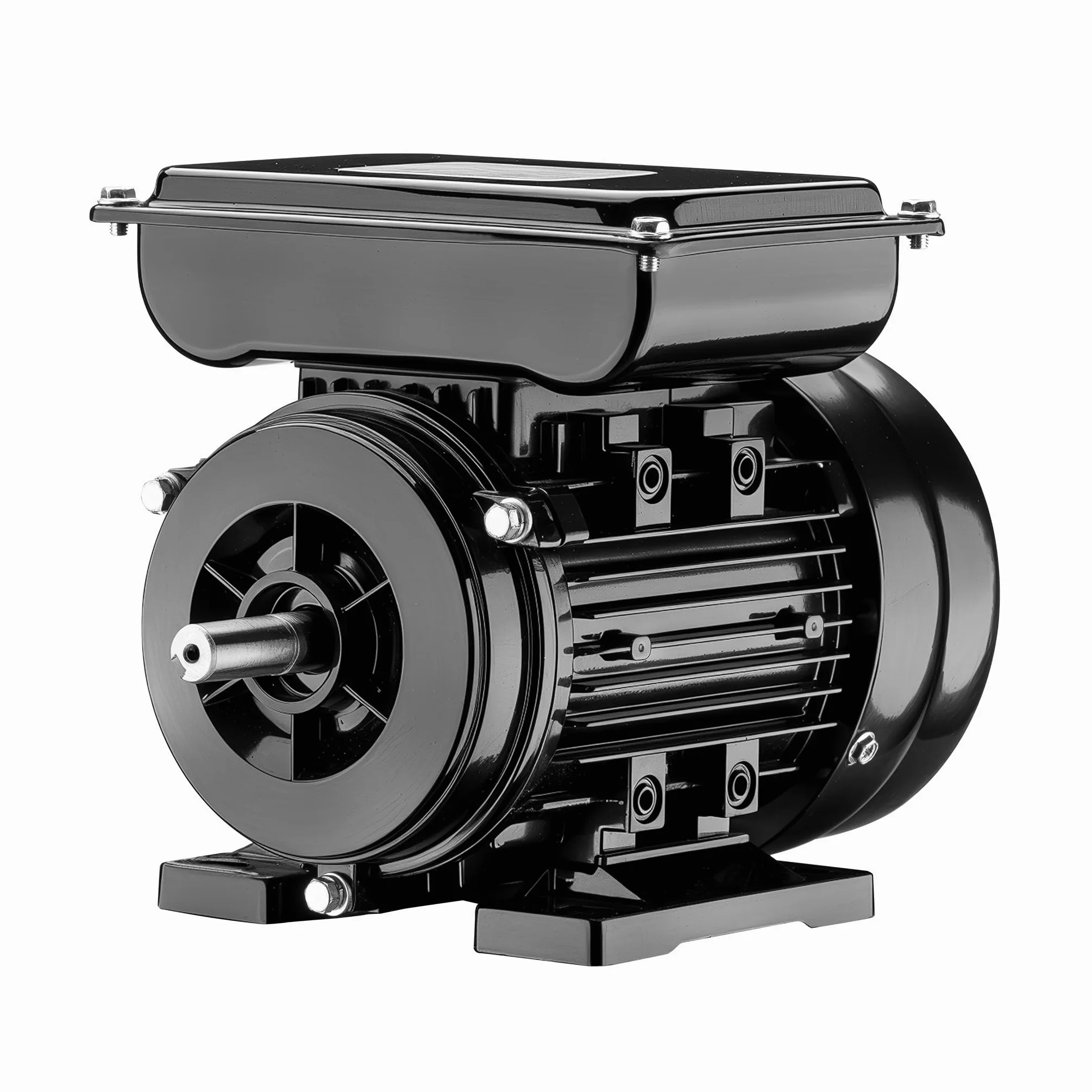 Wiltec Jednofazowy silnik elektryczny, 4-biegunowy 0,37 kW (0,5 KM), obudowa aluminiowa, silnik indukcyjny 1400 obr/min