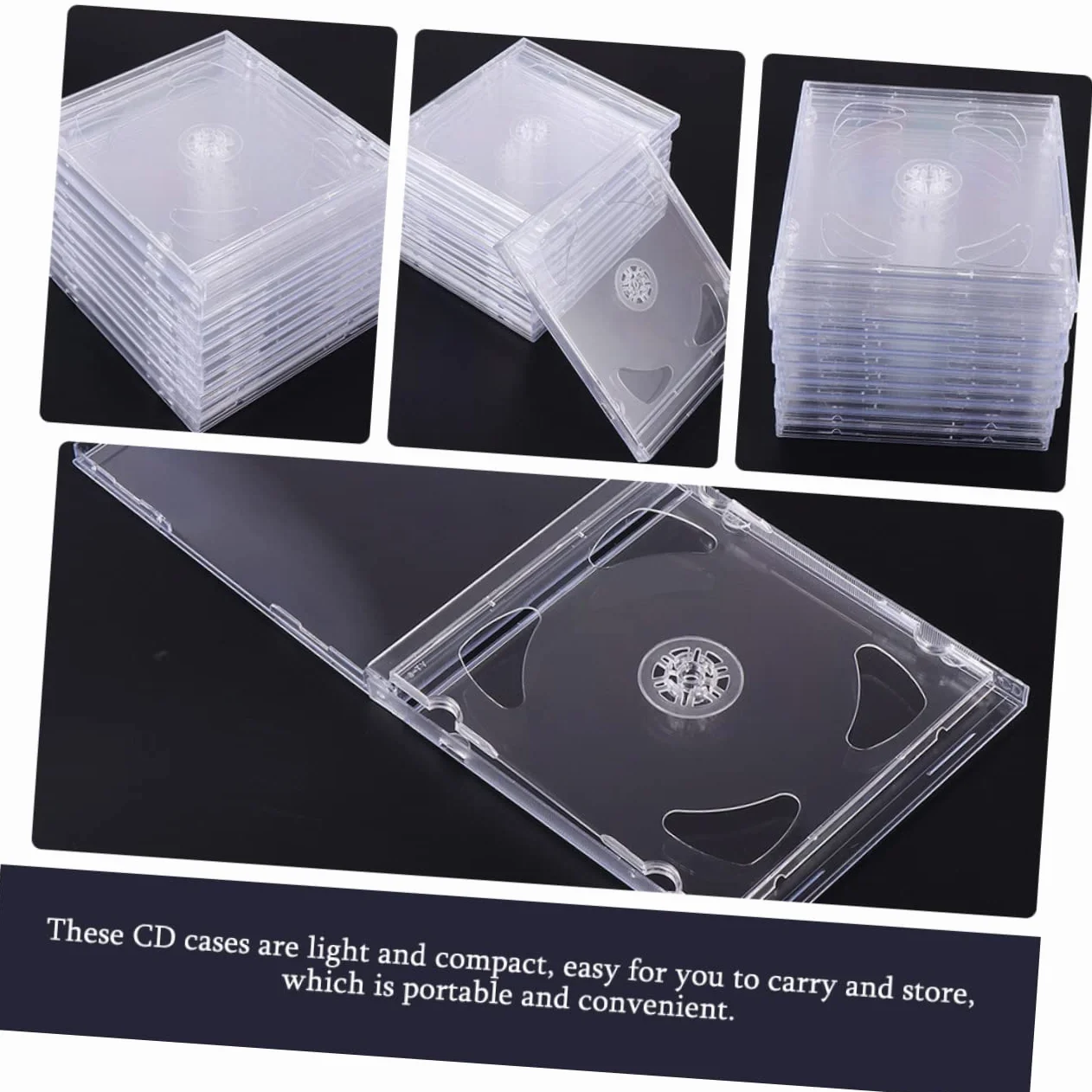 Cabilock 9kawałki Sztuk Przezroczystych Etui Płyty Cd i Dvd Akrylowe Pojemniki Do Przechowywania Ochrona i Organizacja Płyt Do Podróży i Domu