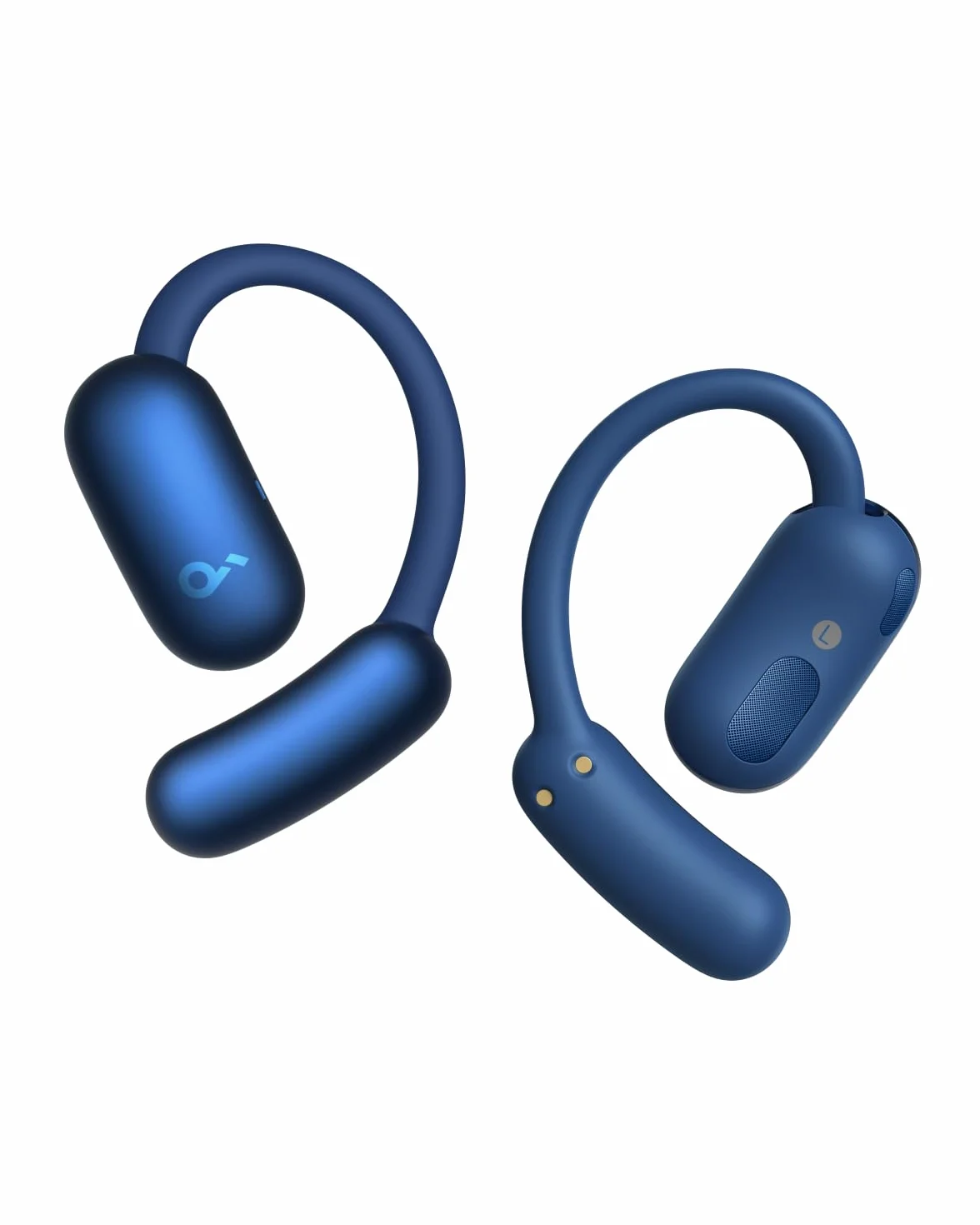 soundcore AeroFit 2 firmy Anker, słuchawki otwarte, regulowane zaczepy na uszy, ścisłe dopasowanie, bogaty bas, dźwięk bezprzewodowy Hi-Res, 42 godz. odtwarzania (Niebieski, Standard)