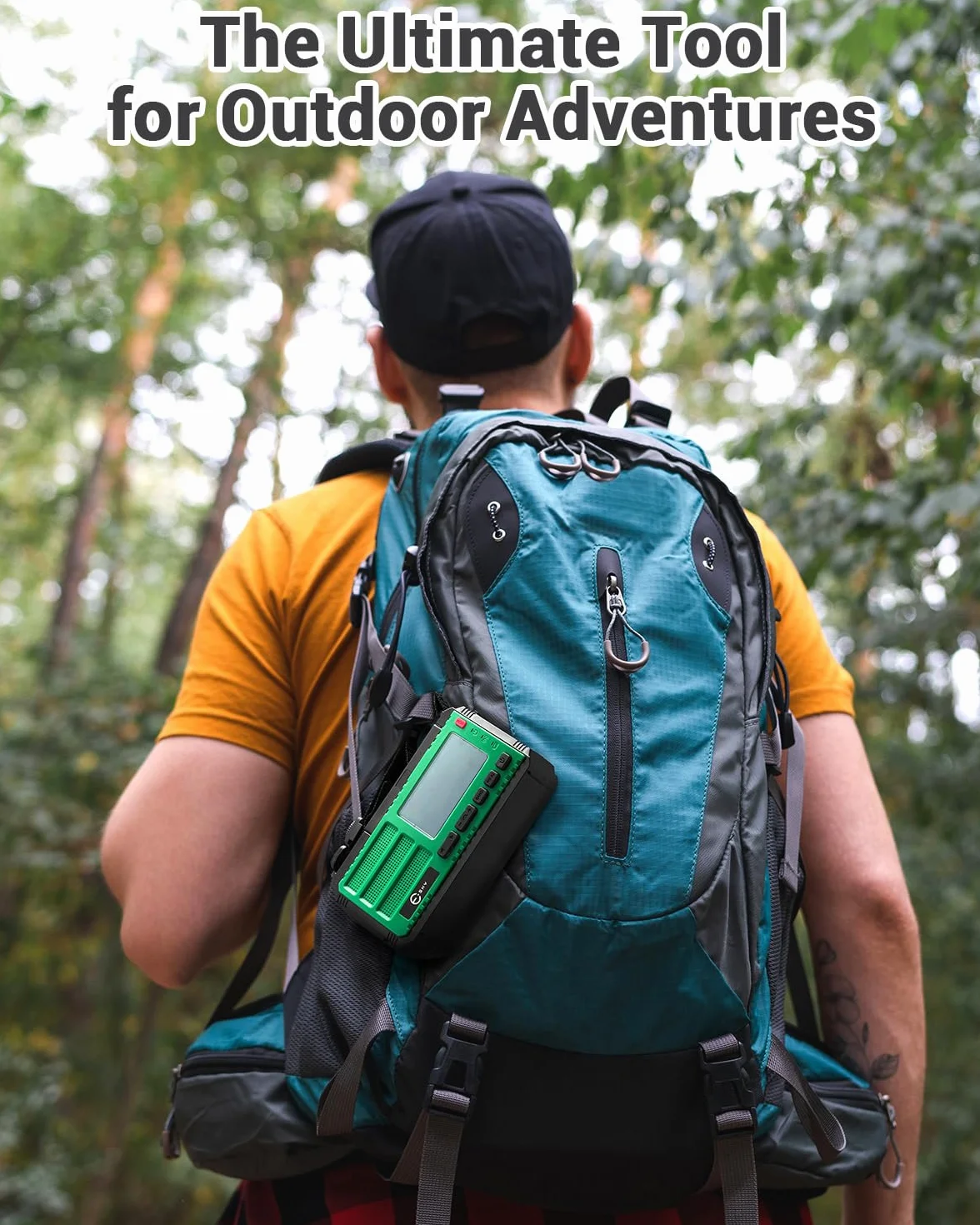 Esky 10000 mAh radio awaryjne AM/FM z powerbankiem, latarką, lampą do czytania, alarmem SOS i kompasem, ładowanie USB/słoneczne/korbą ręczną