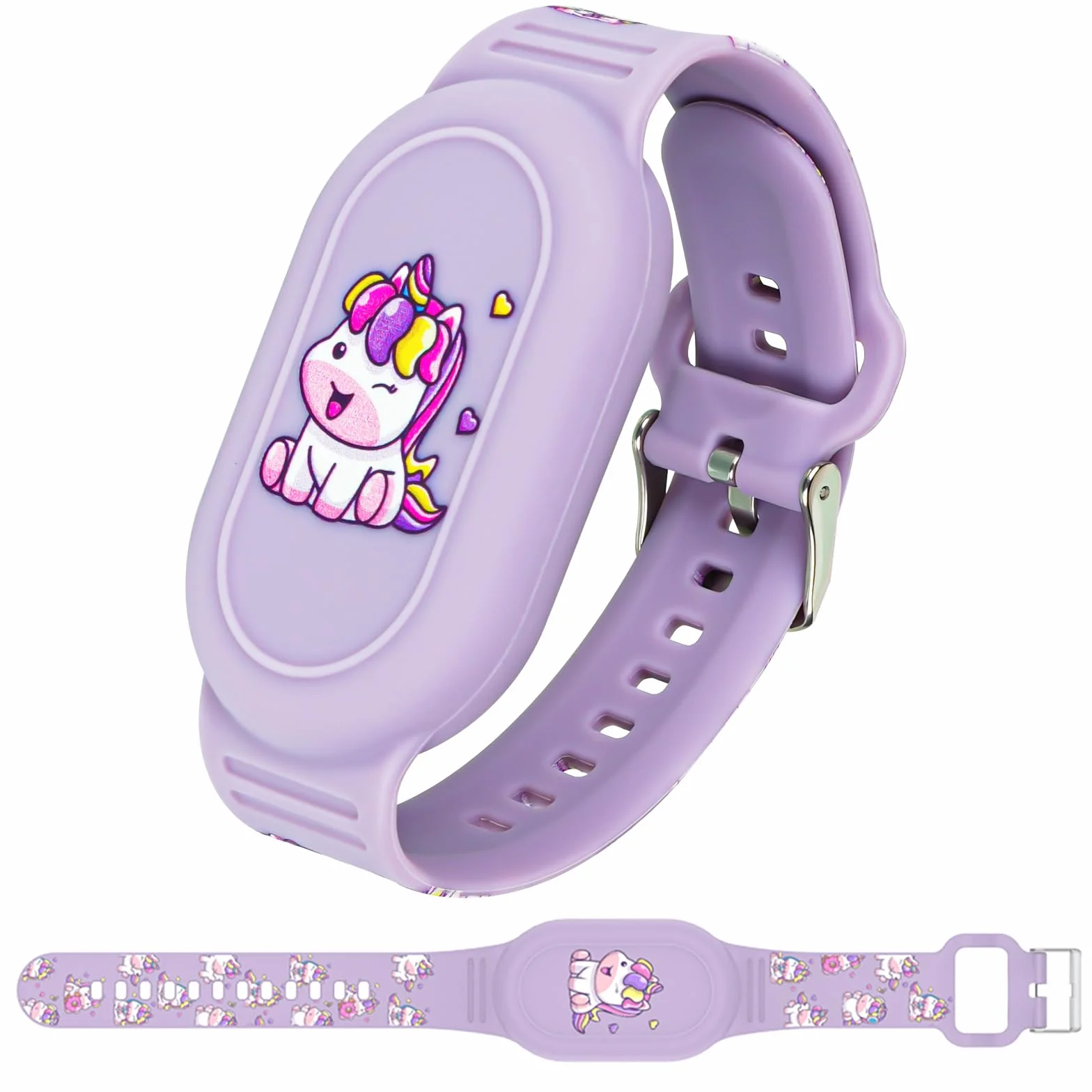 Ainiv Cute Silikonowy Uchwyt na Bransoletkę Galaxy SmartTag 2, Kompatybilny z Samsung Smart Tag 2, Fioletowy