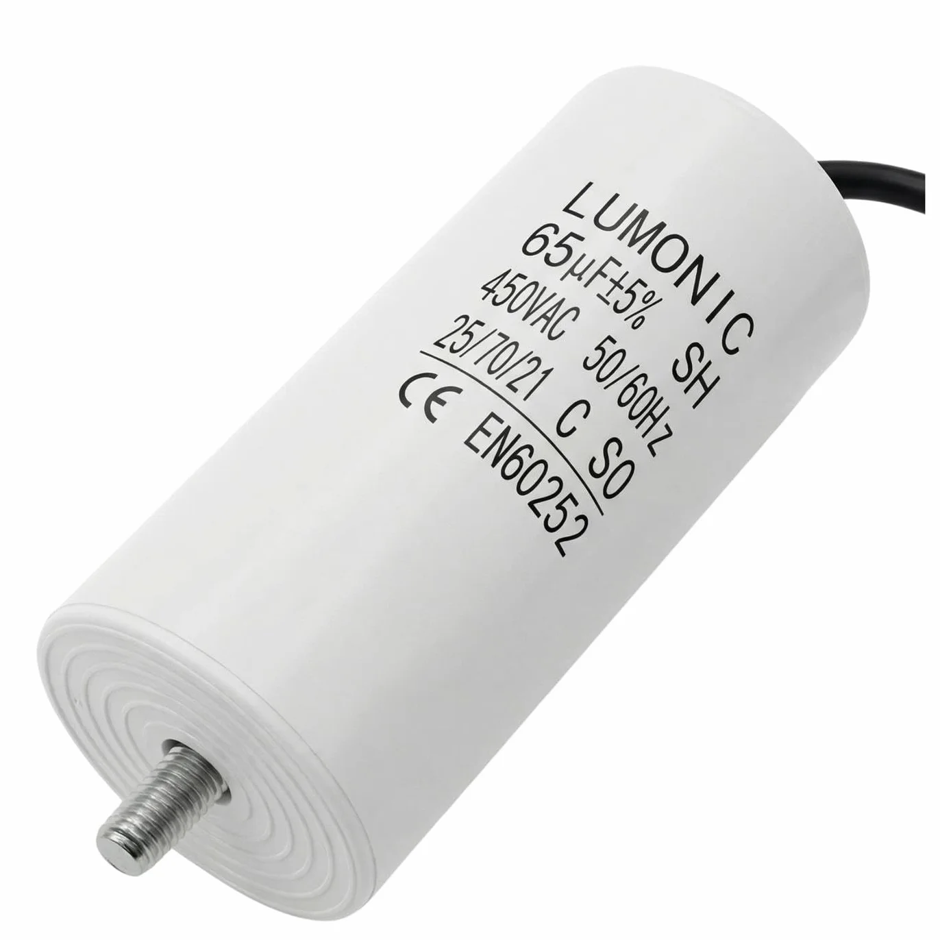 Lumonic Kondensator rozruchowy 65µF 450V 50x110mm silnikowy z plastikowa obudowa