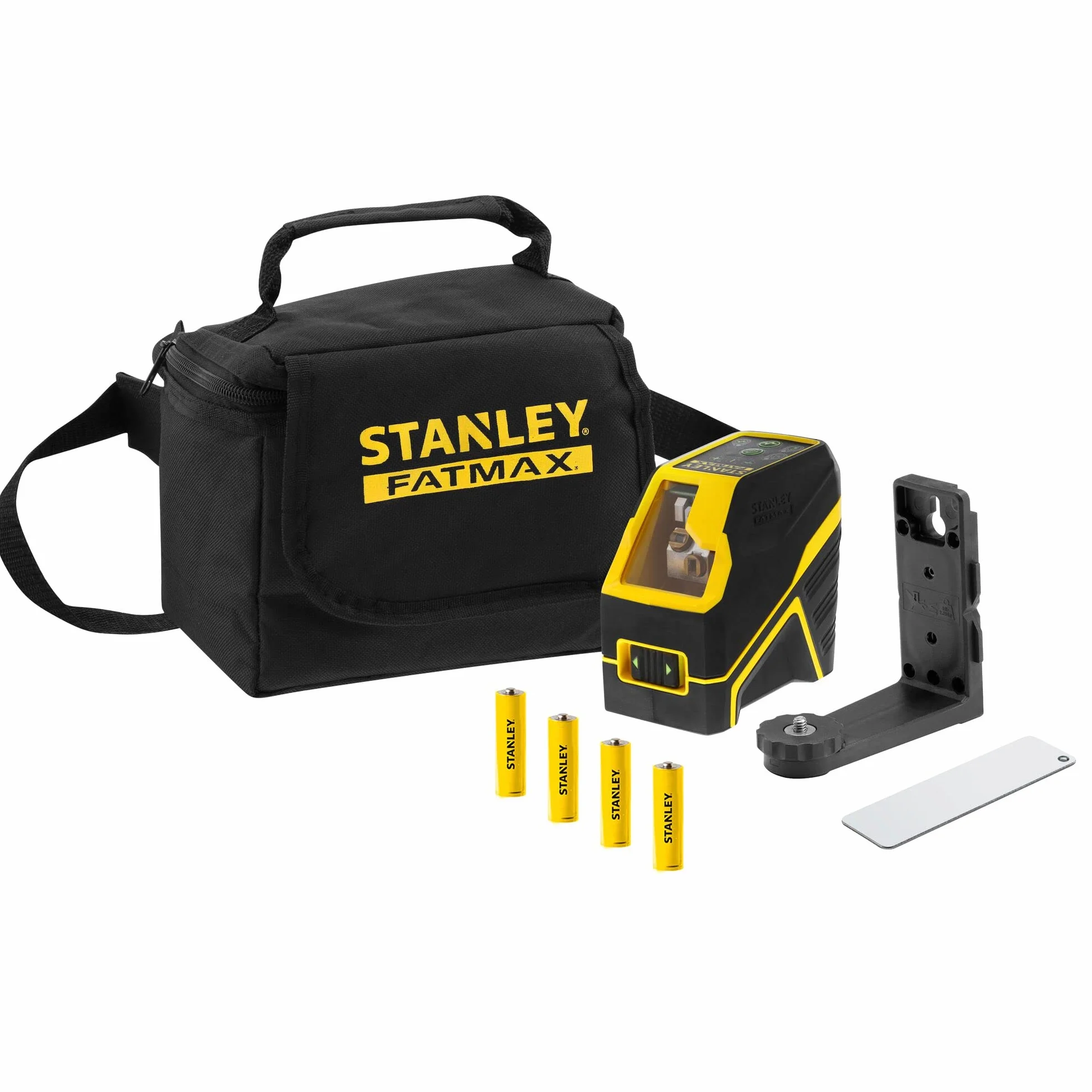 STANLEY Precyzyjny Nivel láser en cruz - zielony. pilas alcalinas dla profesjonalistów i majsterkowiczów do codziennego użytku ergonomiczna konstrukcja