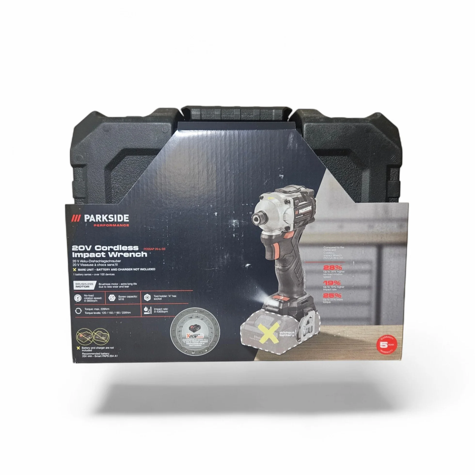 PARKSIDE PERFORMANCE Wkrętak udarowy PDSSAP 20-LI 20 V