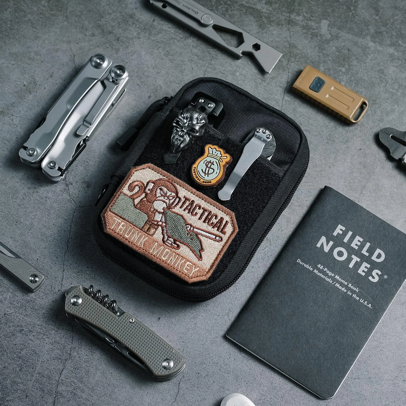 Sayram SP2/SP3 EDC organizator kieszonkowy, mini torba dla mężczyzn z haczykiem i pętlką, mały organizer na narzędzia