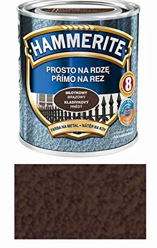 Wybór kolorów Hammerite lakier ochronny do metalu antyrdażowy 250ml młotkowy (młotkowy brązowy)