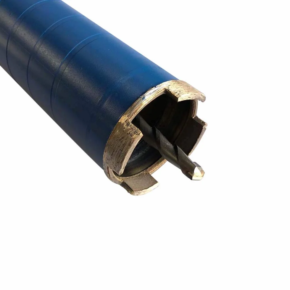 Diamentowy suchy rdzeń do cegieł i bloków z adapterem do bitów pilotowych SDS Plus, głębokość wiercenia 24 cm, trzpień 5/8"-11