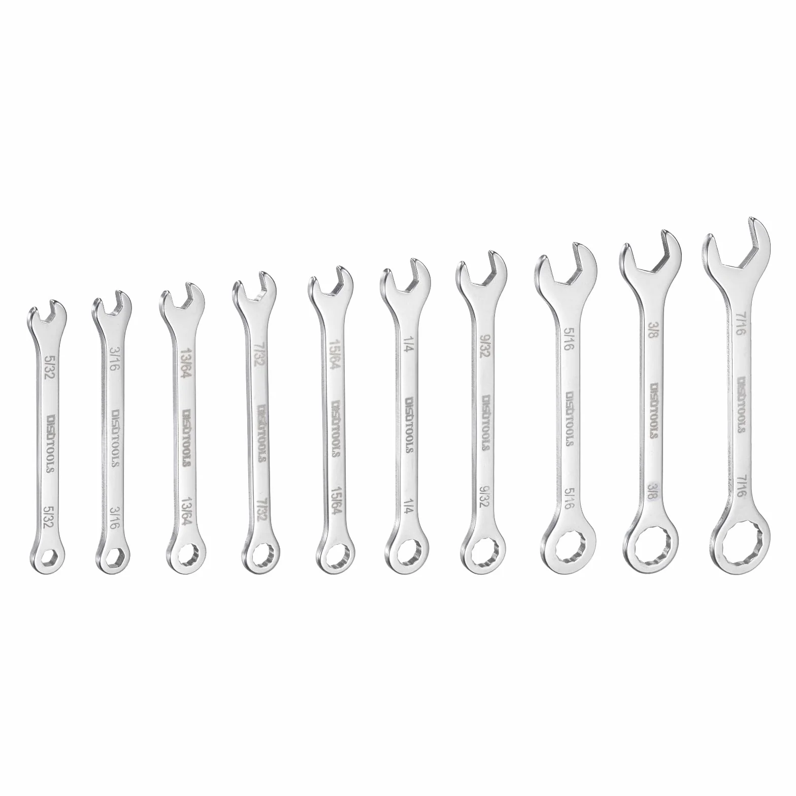 QUARKZMAN Cienki zestaw kluczy kombinowanych 5/32" 3/16" 13/64" 7/32" 15/64" 1/4" 9/32" 5/16" 3/8" 7/16" 30Cr13 klucz 12-punktowy pierścień i 15° otwarty koniec do naprawy samochodu