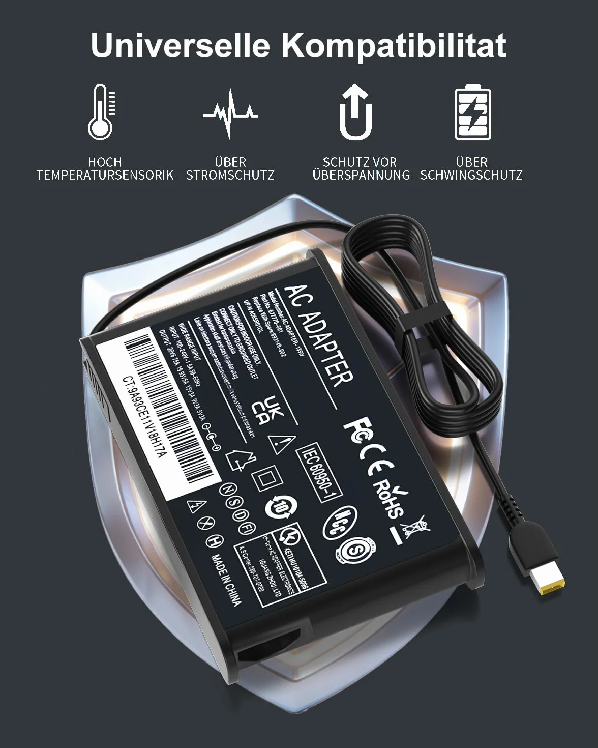 Ładowarka Lenovo Legion 230W 20V do laptopa ThinkPad P1 P73 P53 P72 P52 P71 P51 P70 P17 P16 P15 ThinkBook 16