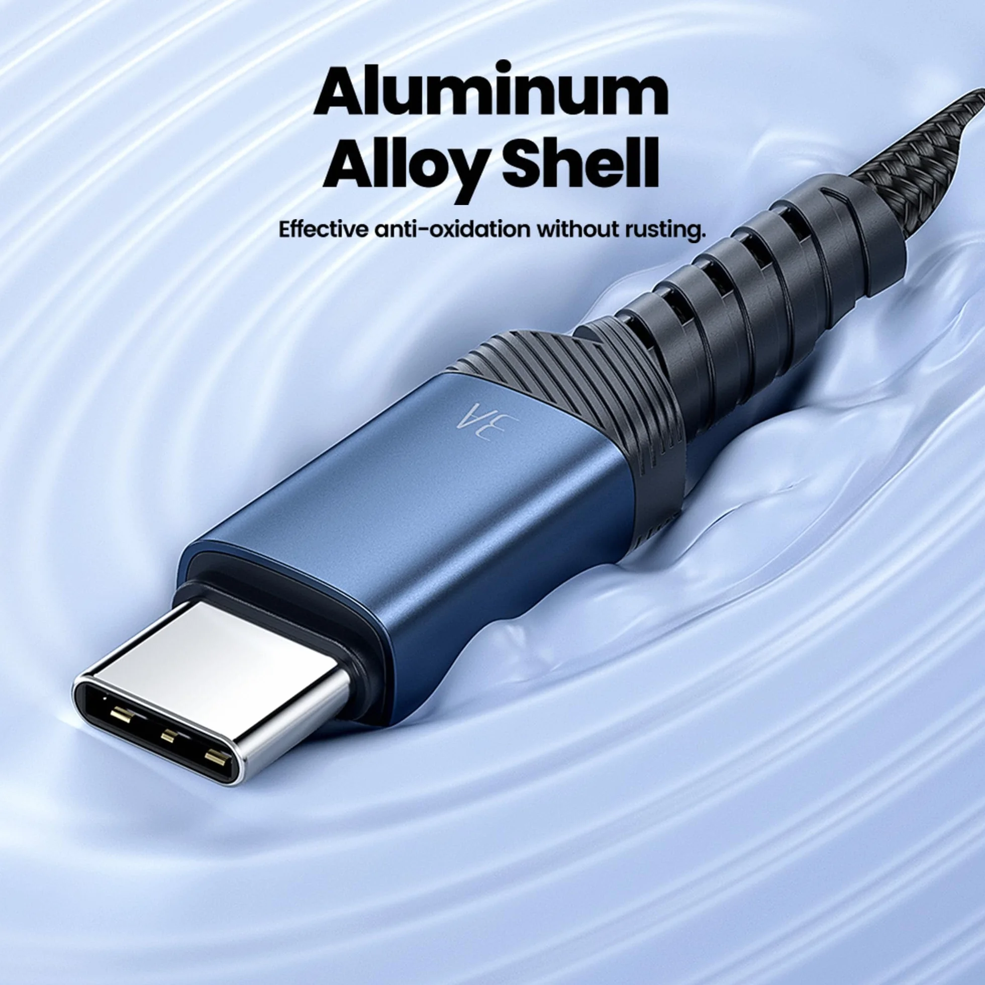 toocki Kabel USB C 3 A do szybkiego ładowania 2 m, 480 Mbit/s transmisja danych, USB-A na USB-C z inteligentnym chipem, kompatybilny z iPhone 15 / Samsung S23/S22/Huawei/Xiaomi – niebieski