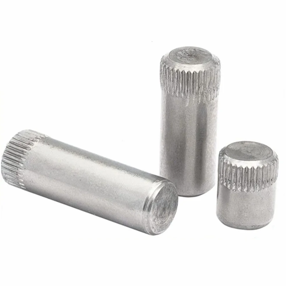 50 szt. radełkowanych kołków osi ze stali nierdzewnej 304, 8 x 30 mm do łączników elektrycznych.