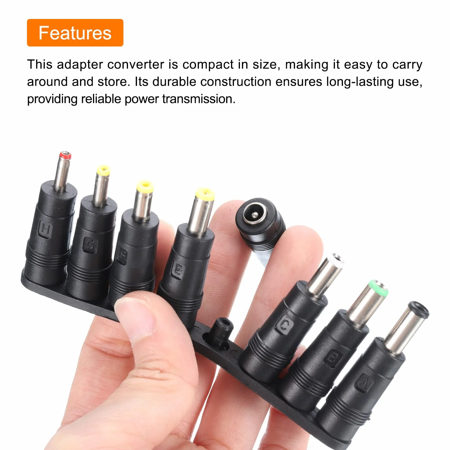 QUARKZMAN Adapter złącza zasilania DC 5,5 x 2,1 mm żeńskie gniazdo do wtyczki męskiej 5,5 x 2,5 mm uniwersalne złącze baryłkowe