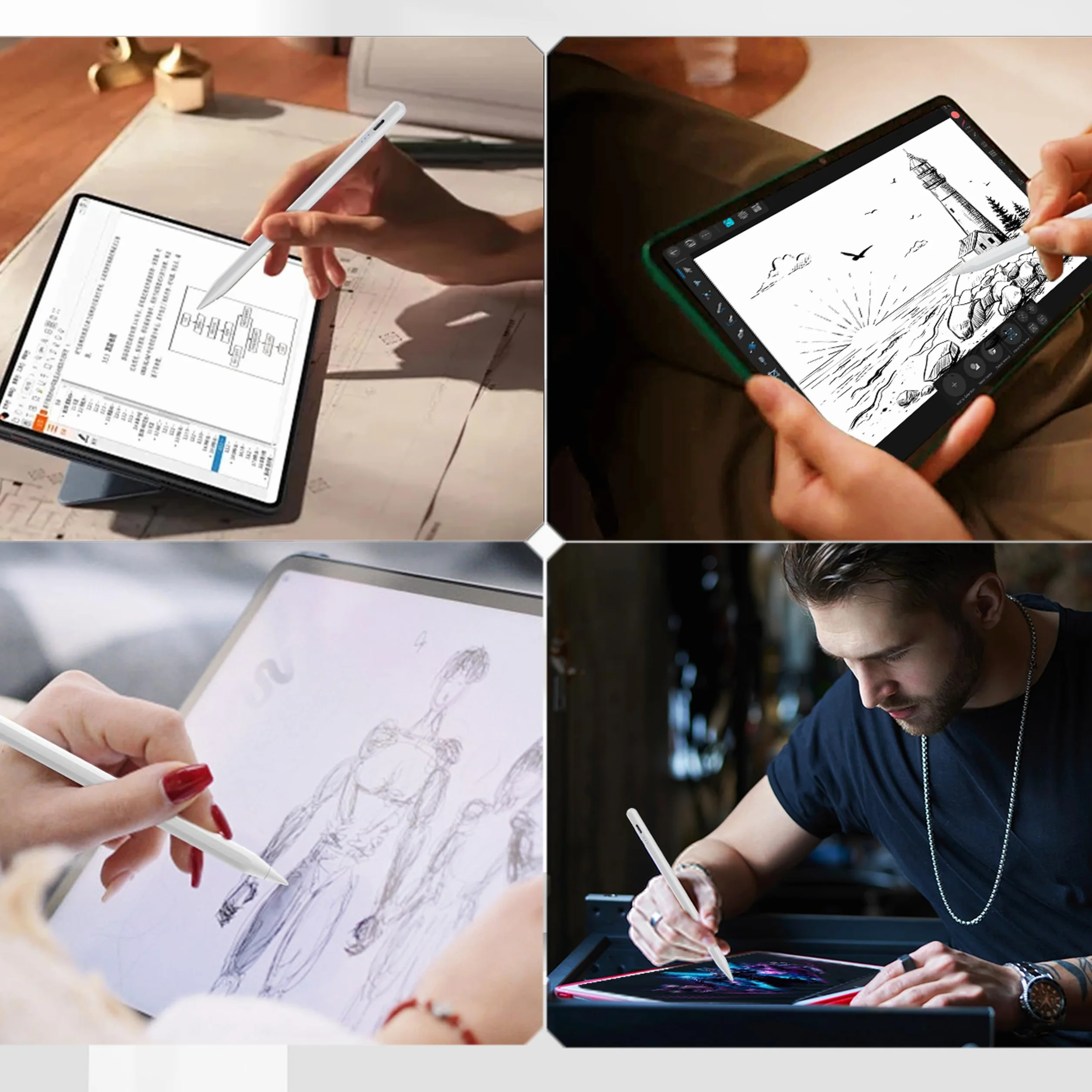 Pensel elektroniczny Apple Pencil zamiennik do iPad 2018-2024 bez Bluetooth