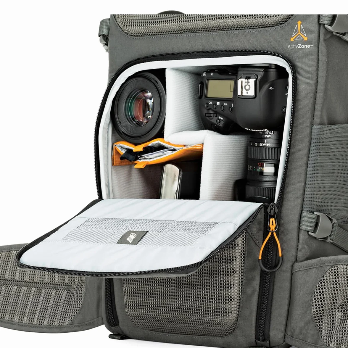 Lowepro Flipside Trek Plecak na Aparat Fotograficzny, Szary/Zielony, 16l