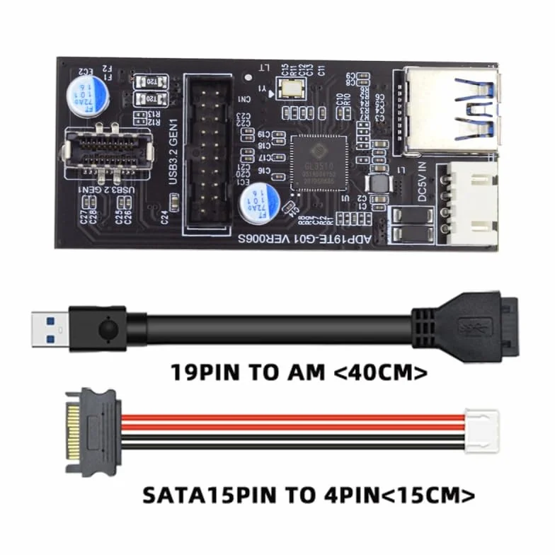 CY Karta Header USB 3.0 20Pin Type-E Adapter Rozdzielacz HUB 5 Gb/s