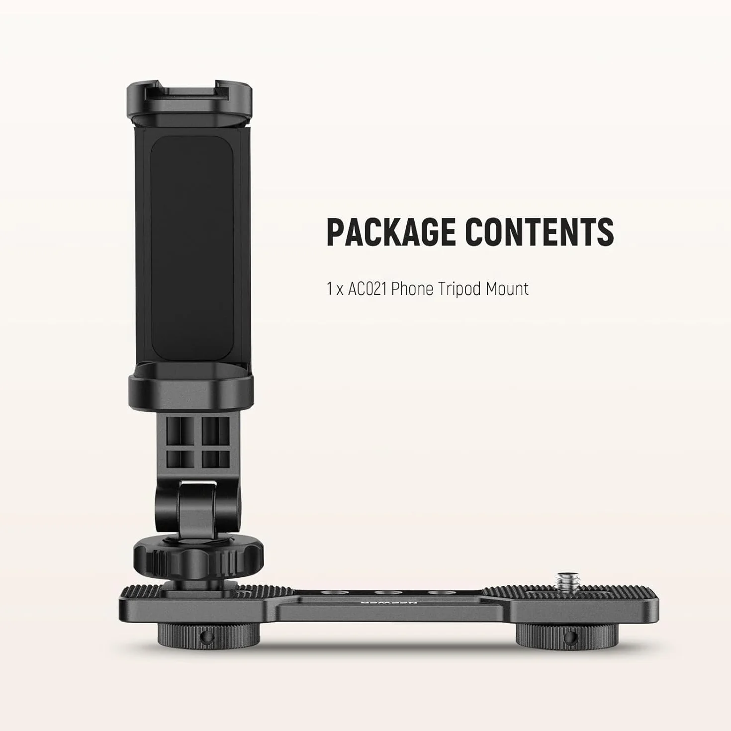 NEEWER Uchwyt na telefon kompatybilny z DJI Osmo Pocket 3, gwint 1/4 cala, zimna stopka