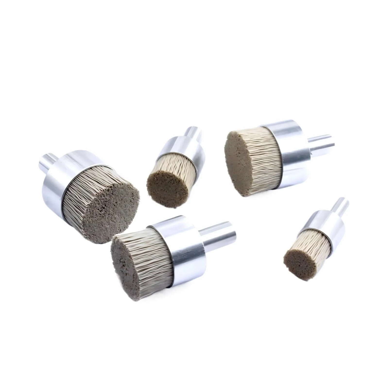Nasadki szczotkowe do wiertarek, Zestaw szczotek końcowych metalowego koła garnkowego Wiertło Tlenek glinu Nylon ścierny 4-28 mm, ziarno 240-500(Grit500 Diameter22mm)