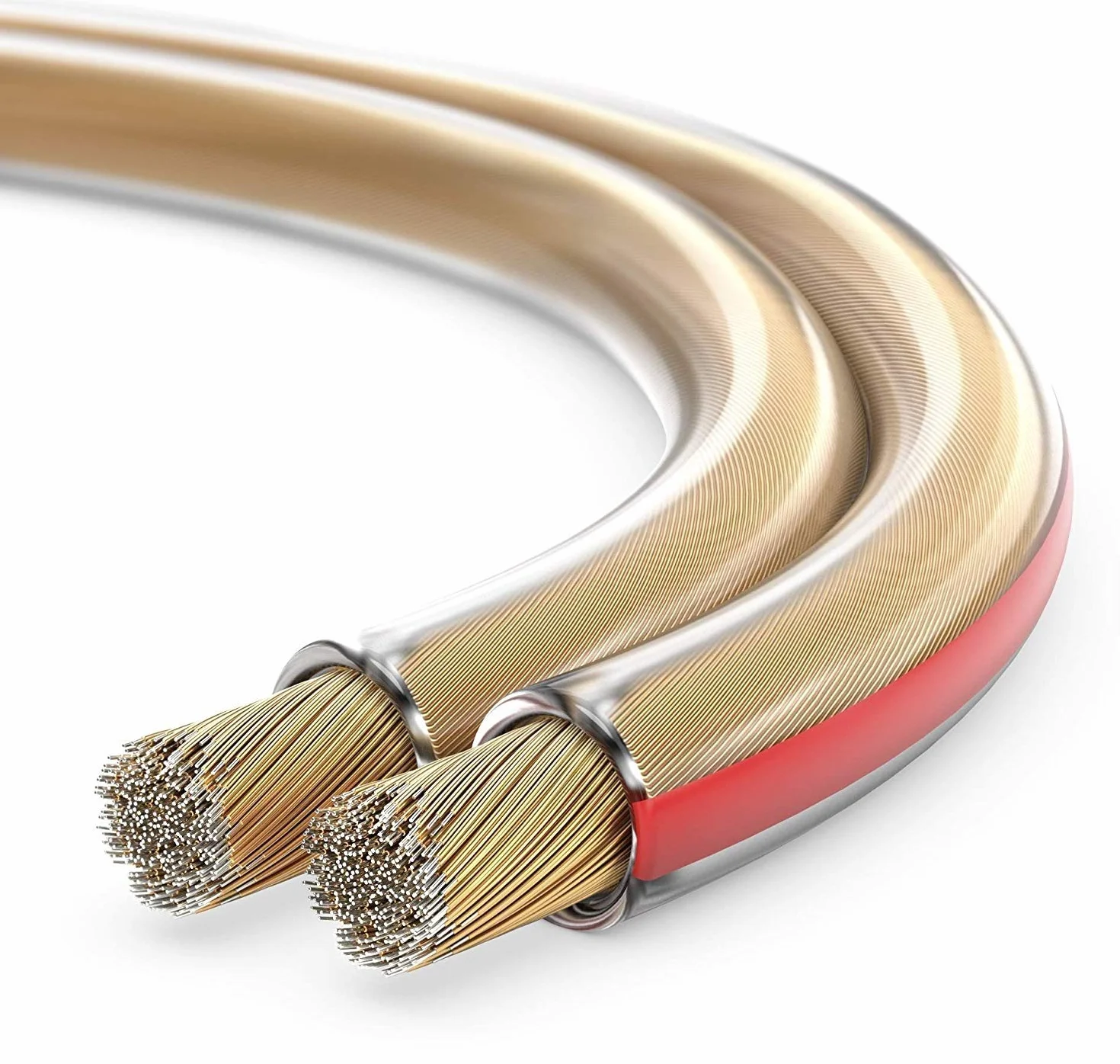 Kabel do głośników CCA 2 x 0,75 mm² przezroczysty 10 m