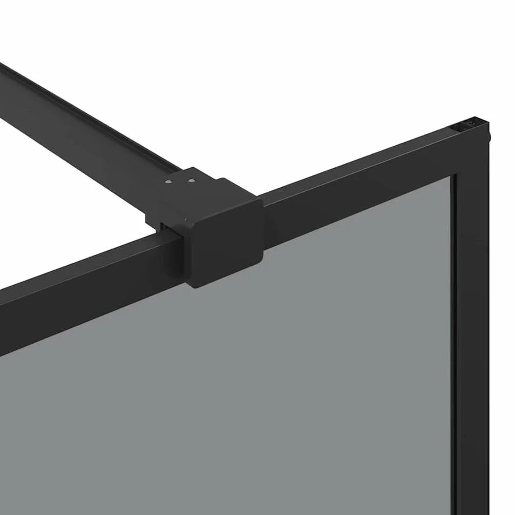 Ścianka prysznicowa Walk-in, czarna, 90 x 195 cm, z hartowanego szkła bezpiecznego, bez ramy, ze stabilnym profilem aluminiowym, regulowana 89-90 cm, ochrona przed pryskaniem drzwi wnękowych do