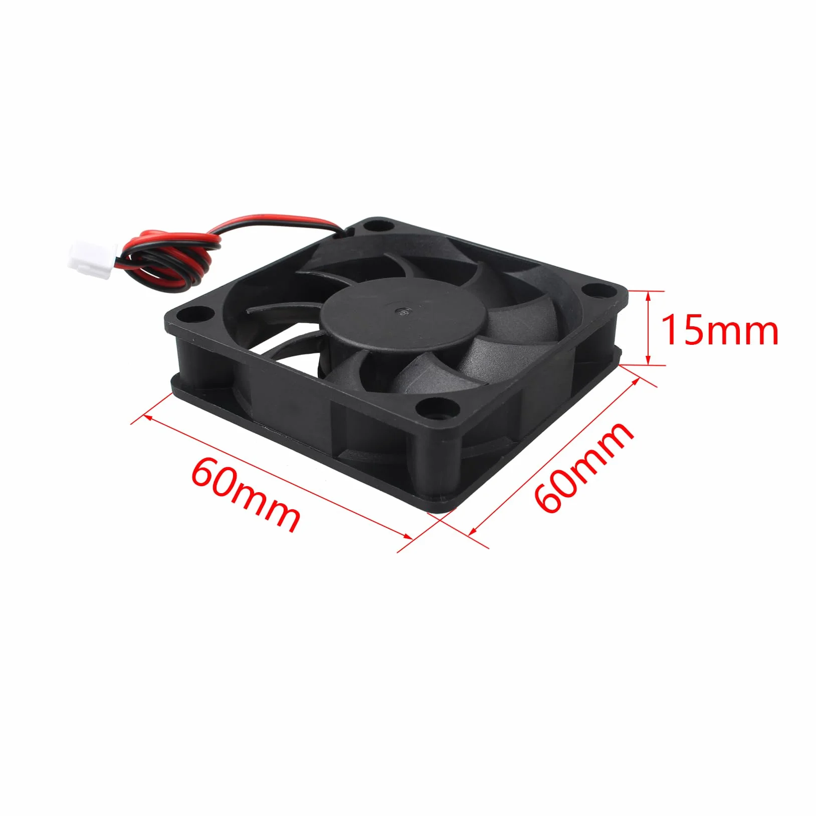 Jopto 6015 DC 24 V cichy wentylator chłodzący 60 x 60 x 15 mm system procesora komputerowego radiator bezszczotkowy wentylator z 2-pinowym złączem do drukarki 3D, obudów komputerowych, procesorów