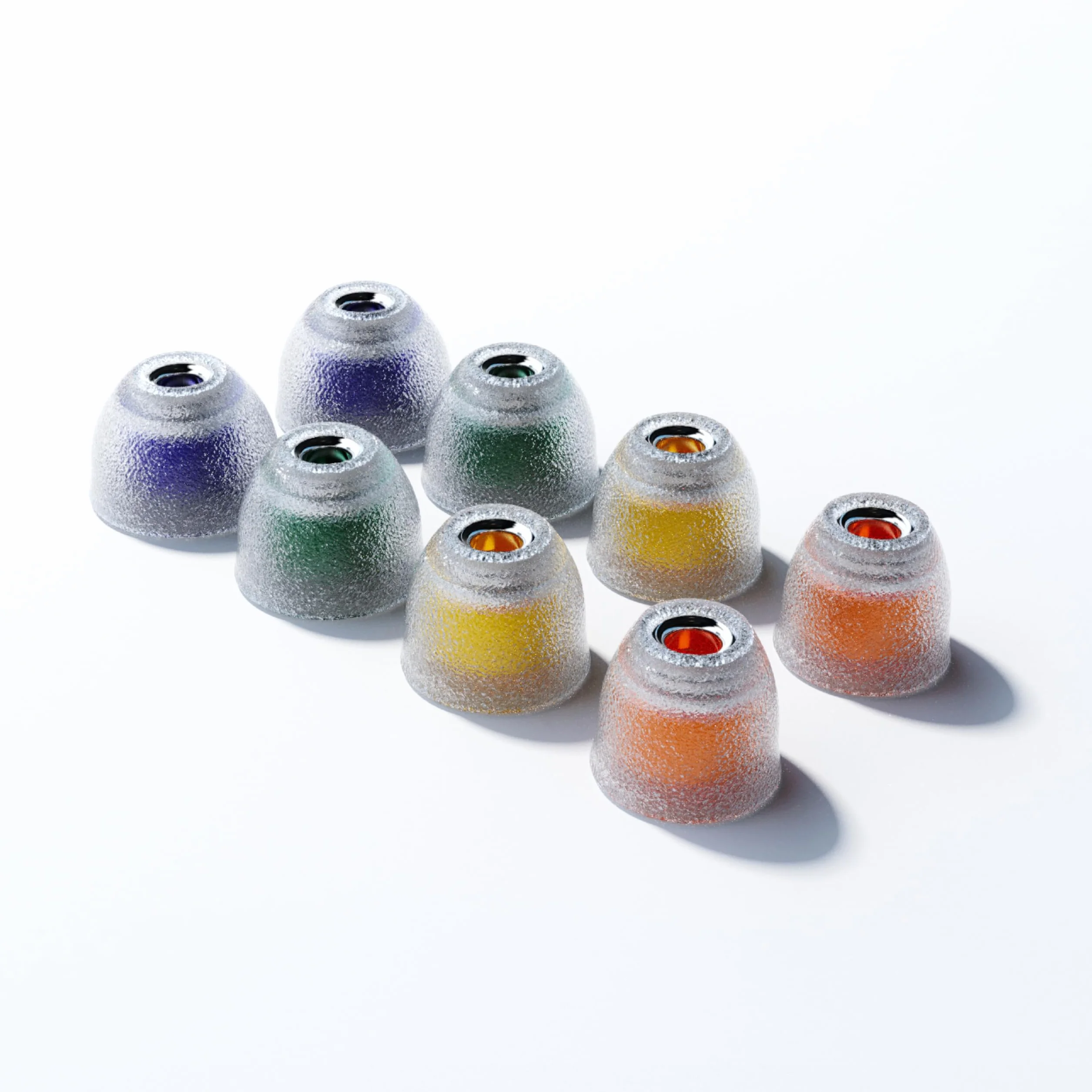 Tangzu Tang Sancai Noble Earbud Tips ze stali nierdzewnej, wymienne silikonowe końcówki IEM, 4 pary XS/S/M/L