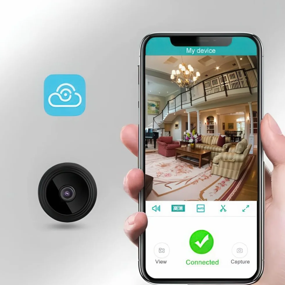 Mini kamera Wi-Fi 1080P Full HD z czujnikiem ruchu i trybem nocnym