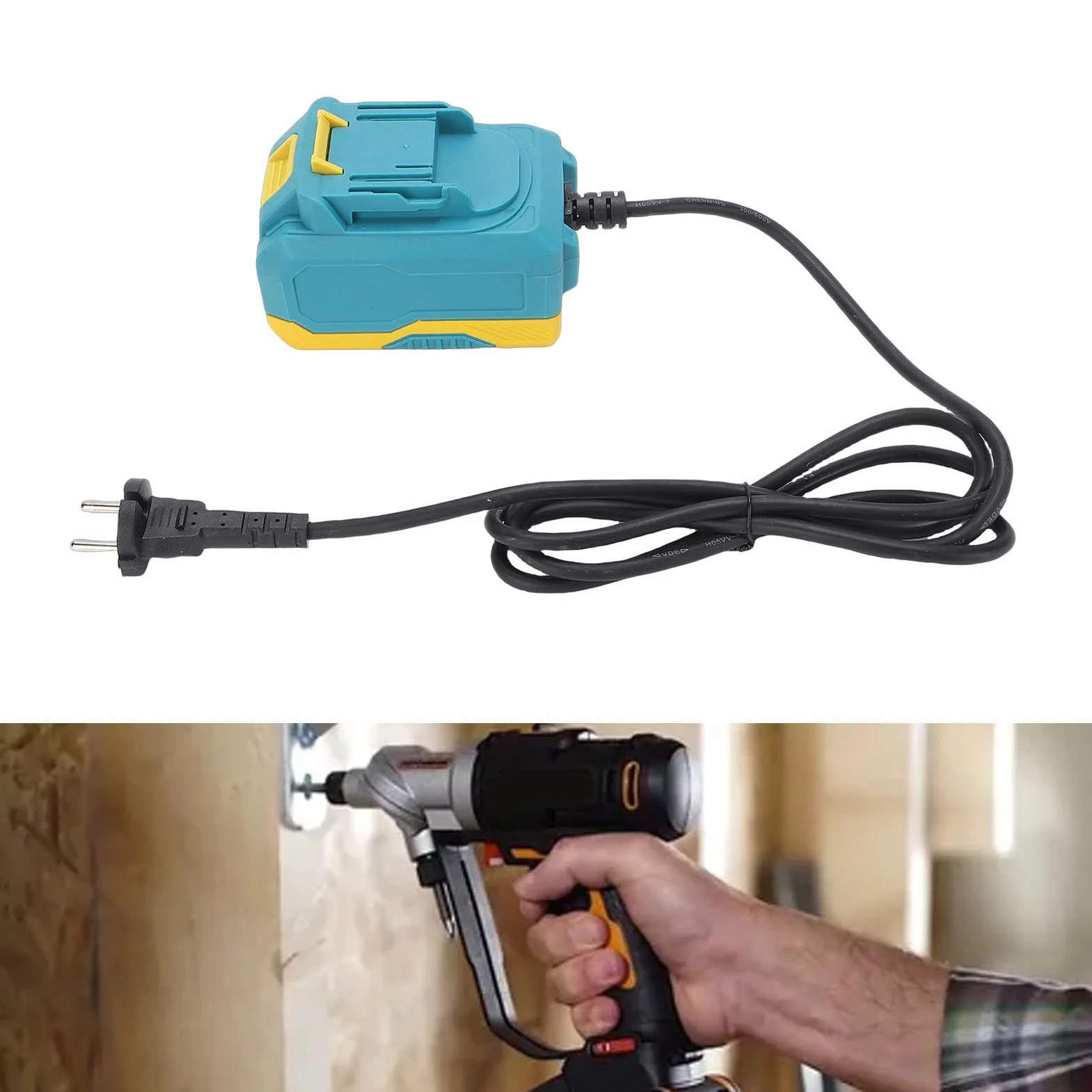 Eujgoov Adapter Konwertera Zasilania 220 V AC na DC 20 V do Akumulatora Litowo-jonowego Elektronarzędzie Bezprzewodowe Przetwornica AC DC do Bezprzewodowych Elektronarzędzi