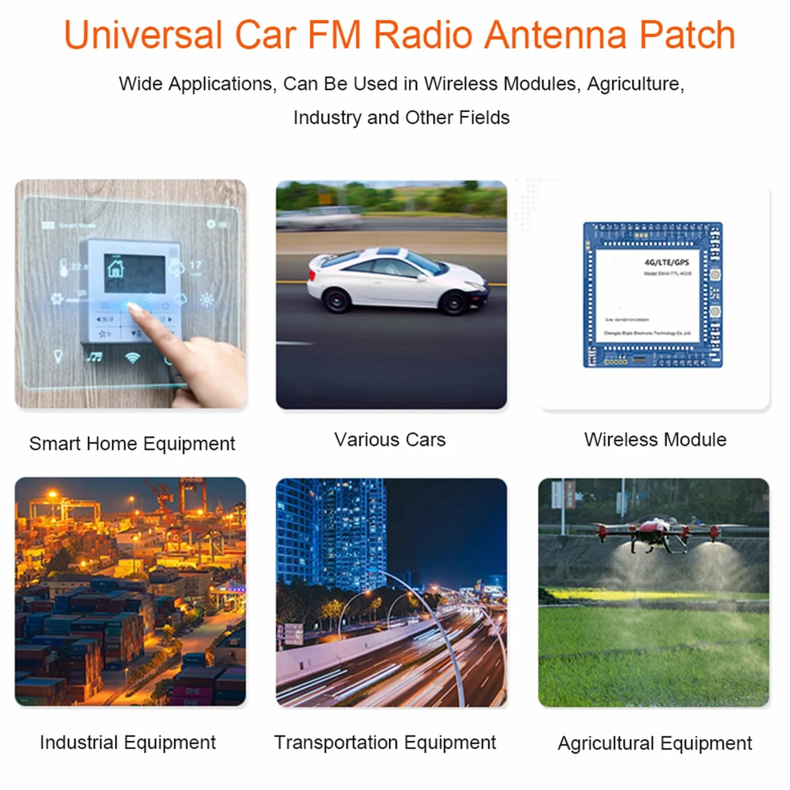Uniwersalna antena FM do radia samochodowego kabel 5 m