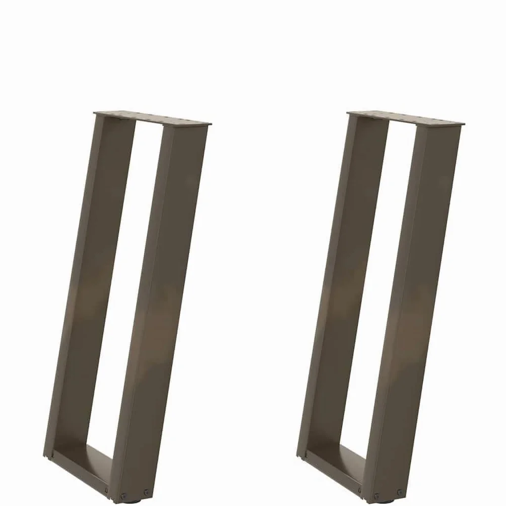 Générique Nogi stołu z konsolą w kształcie litery U, 2 sztuki, stal lakierowana proszkowo, 38 x 72–73 cm, z regulowanymi poziomami i nawierconymi otworami do łatwego montażu