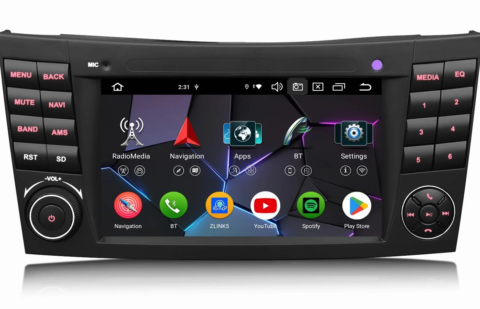 Radio samochodowe Android 14 GPS nawigacja dla Mercedes Benz E W211 CLS W219, 8 rdzeni 4+64GB bezprzewodowe Carplay Android Auto DSP