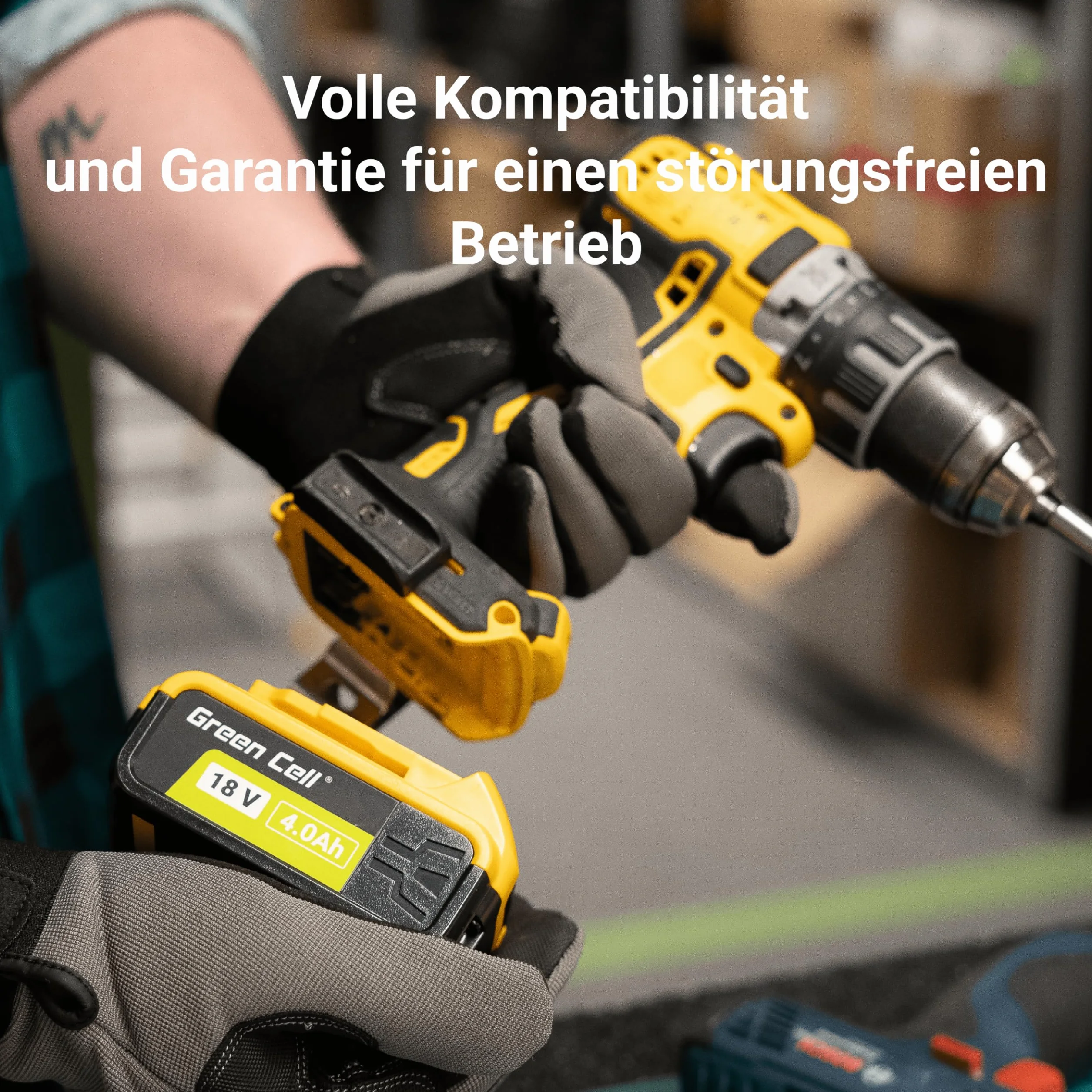 Green Cell (5 Ah 18 V Li-Ion) akumulator 5000 mAh zapasowy akumulator do DeWalt XR 18 V DCB184 DCB182 DCB200 DCB201 DCB180 DCB181 ze wskaźnikiem naładowania baterii, bez efektu pamięci