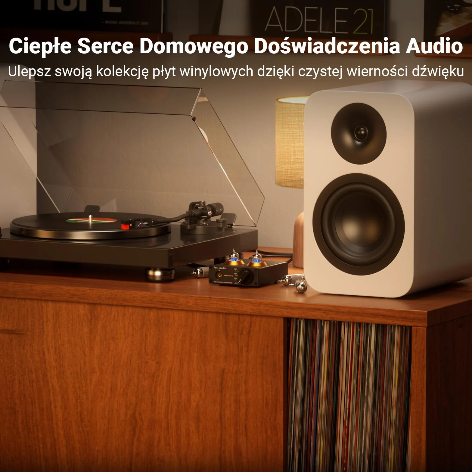 Fosi Audio BOX X2 Przedwzmacniacz Gramofonowy MM Hi-Fi 12V