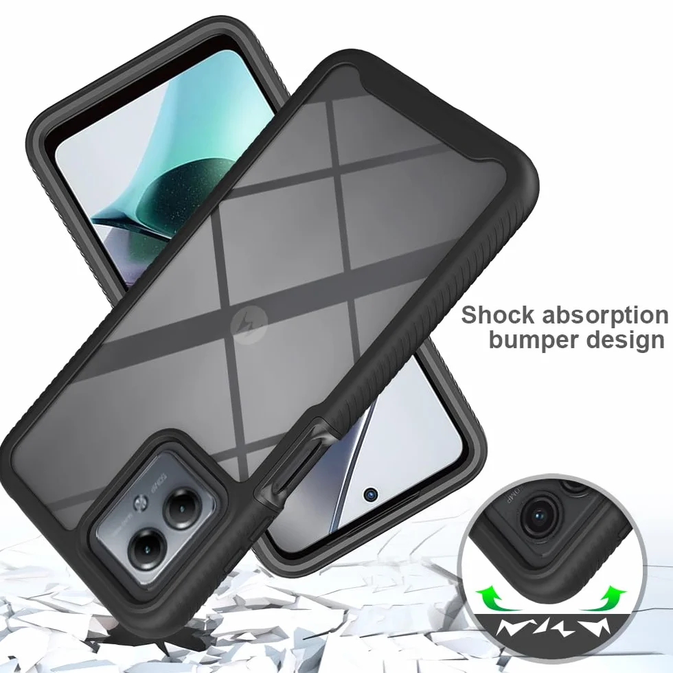 Etui do Motorola Moto G35 z wbudowaną osłoną ekranu 360° czerwony